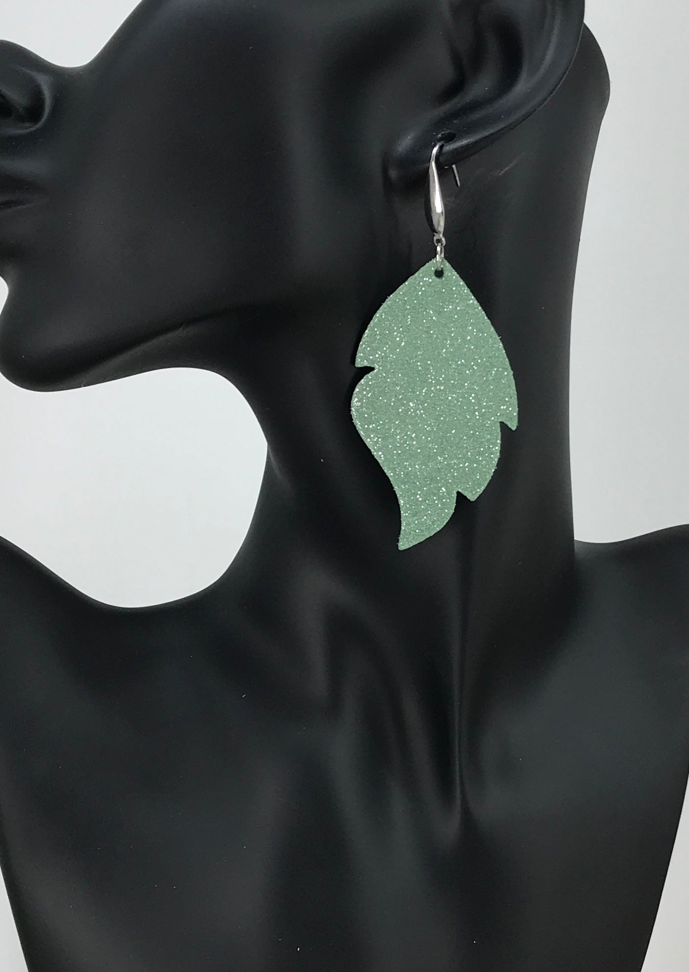 Irish Mint Leather Earrings - E19-1002