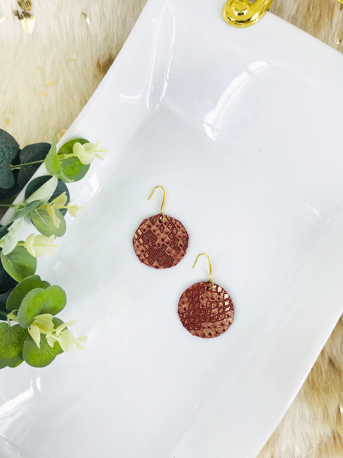 Genuine Leather Earrings - E19-1042