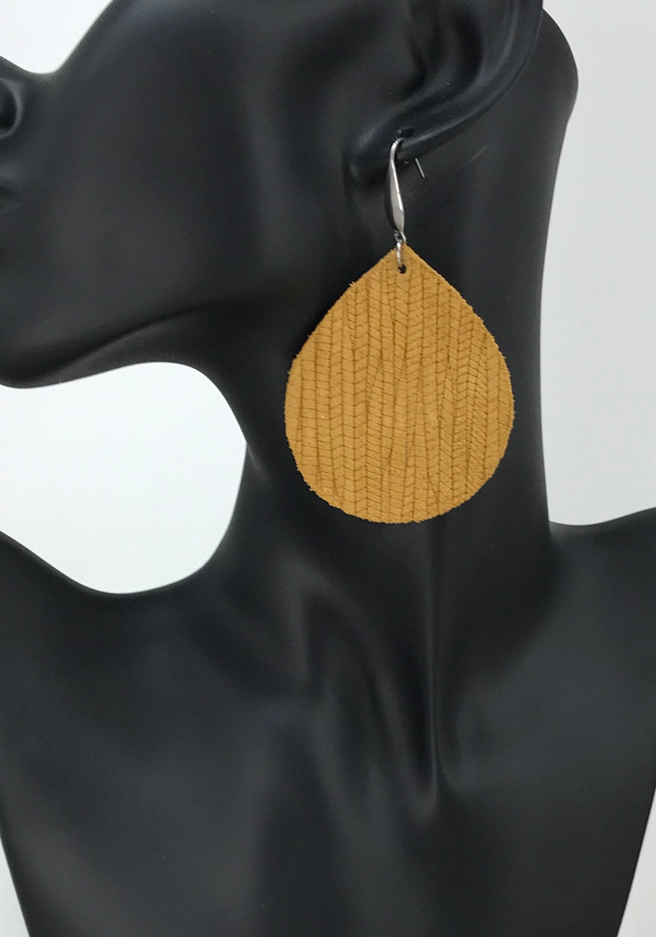 Dijon Mustard Leather Earrings - E19-1051