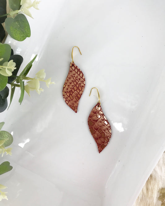 Mystic Python Leather Earrings - E19-1056
