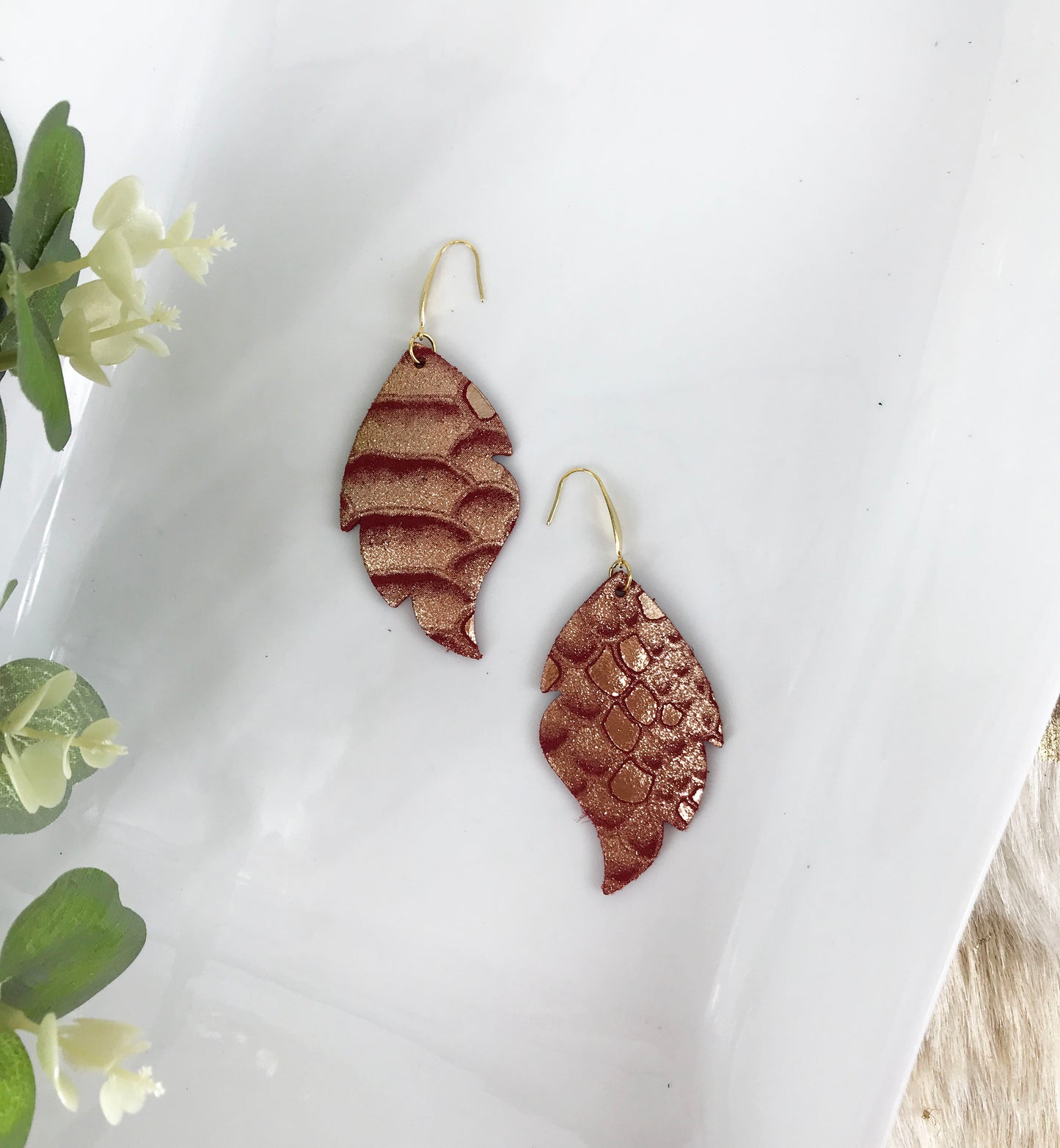 Genuine Leather Earrings - E19-1136