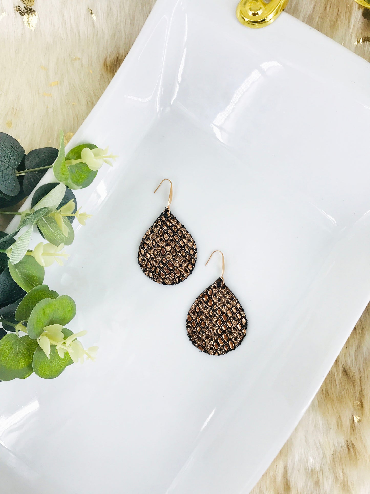 Genuine Leather Earrings - E19-1163