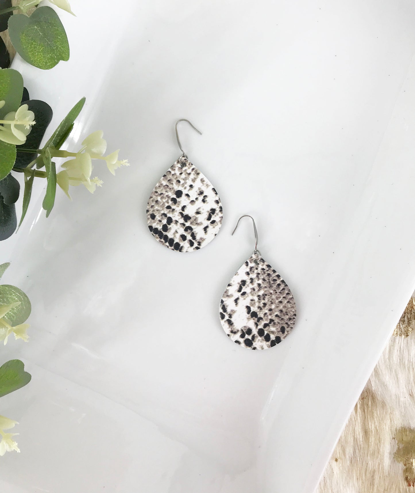 Snake Leather Earrings - E19-1169