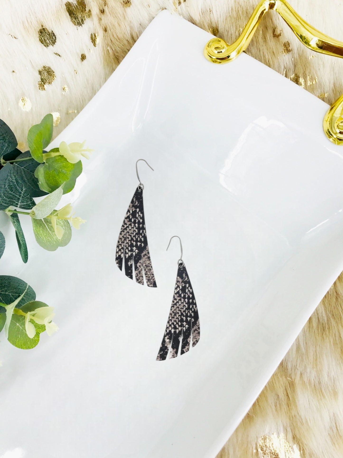 Genuine Leather Earrings - E19-1230