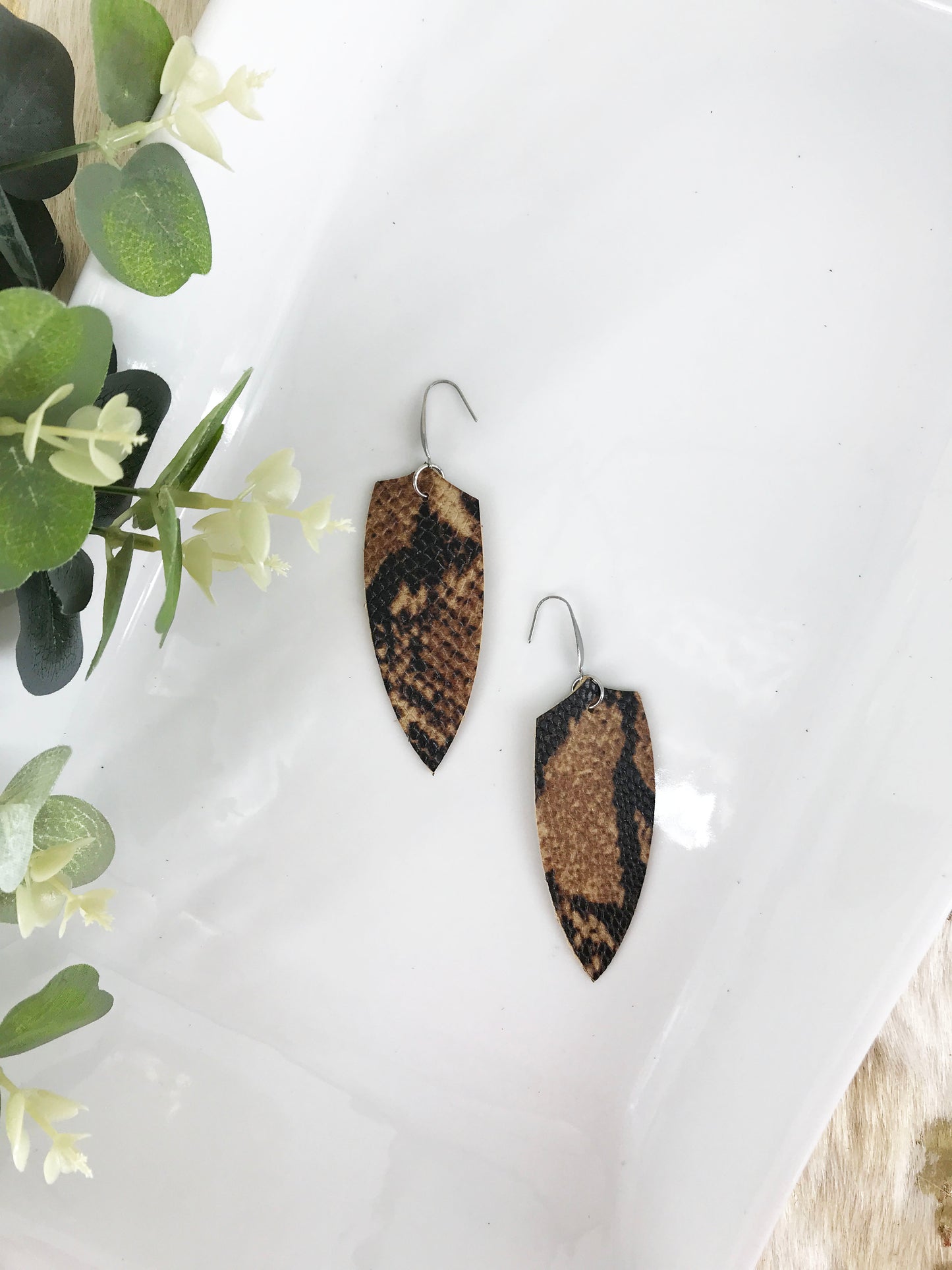 Genuine Leather Earrings - E19-1254