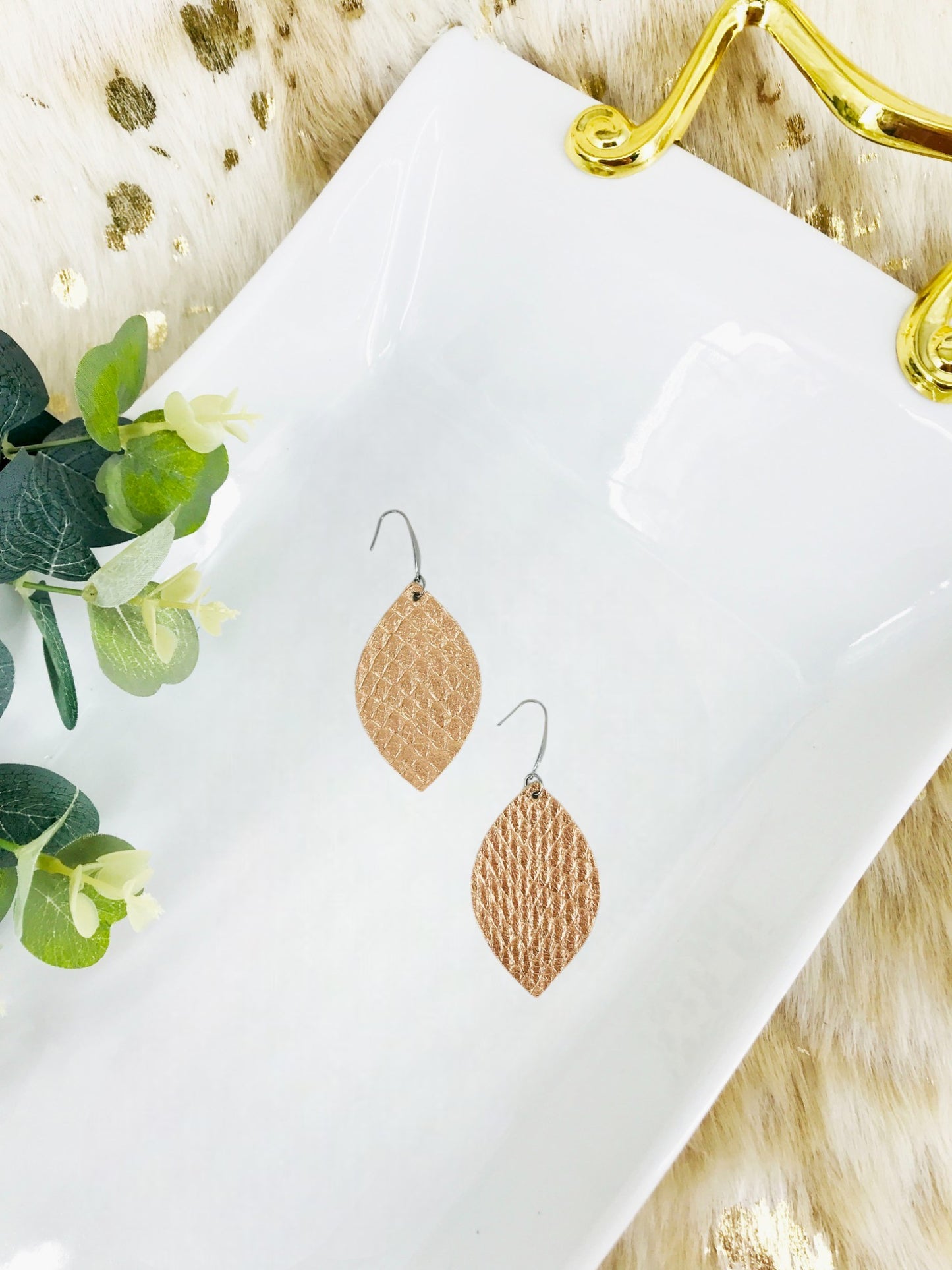 Genuine Leather Earrings - E19-1305