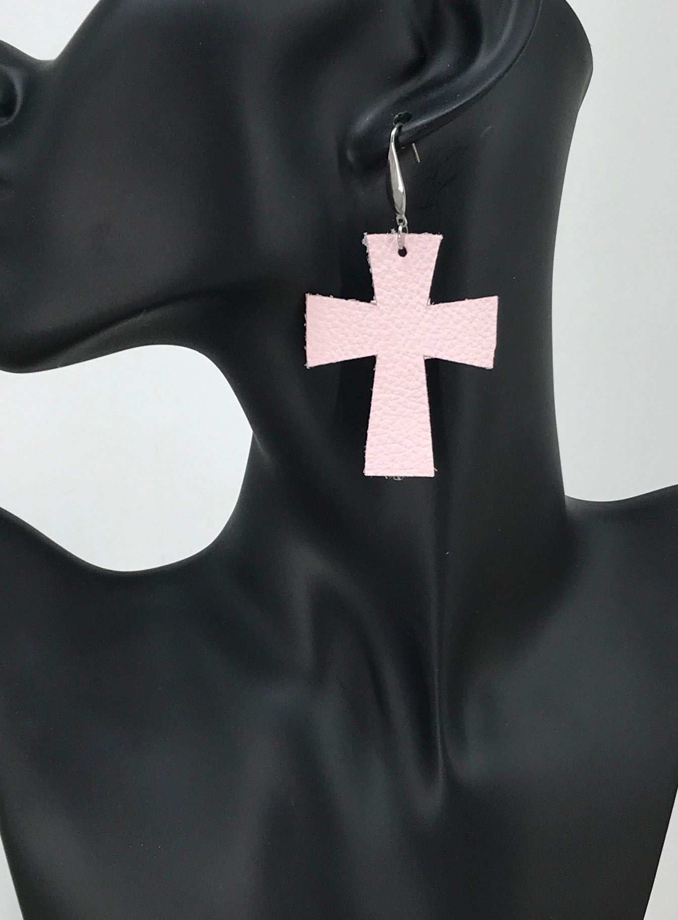 Baby Pink Genuine Leather Earrings - E19-1310