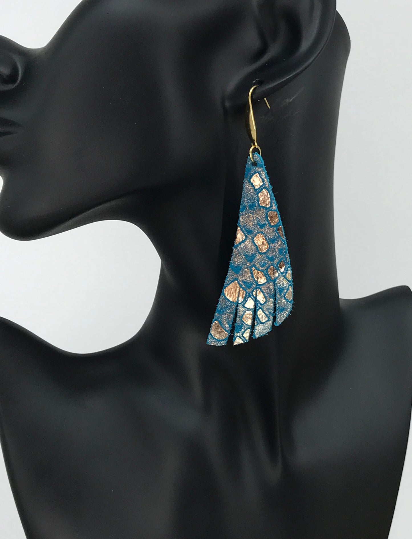 Turquoise Genuine Leather Earrings - E19-1374