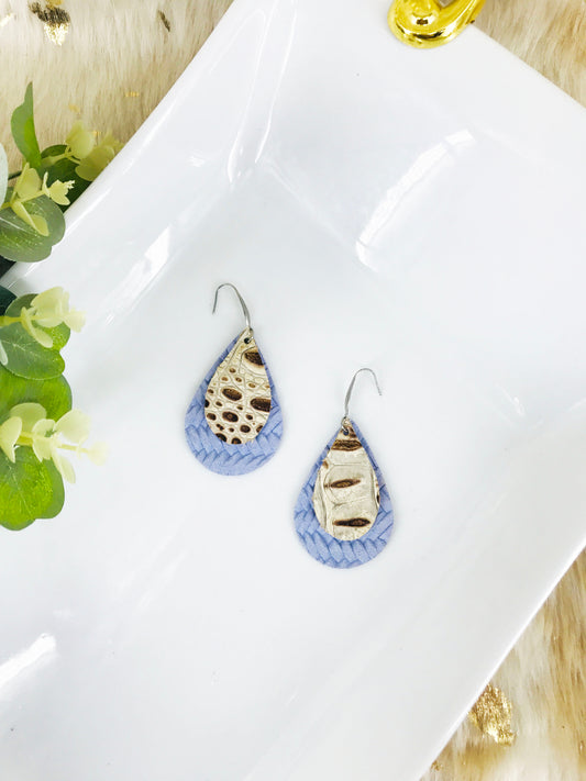 Layered Genuine Leather Earrings - E19-1395