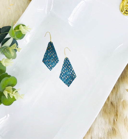Turquoise Genuine Leather Earrings - E19-1418