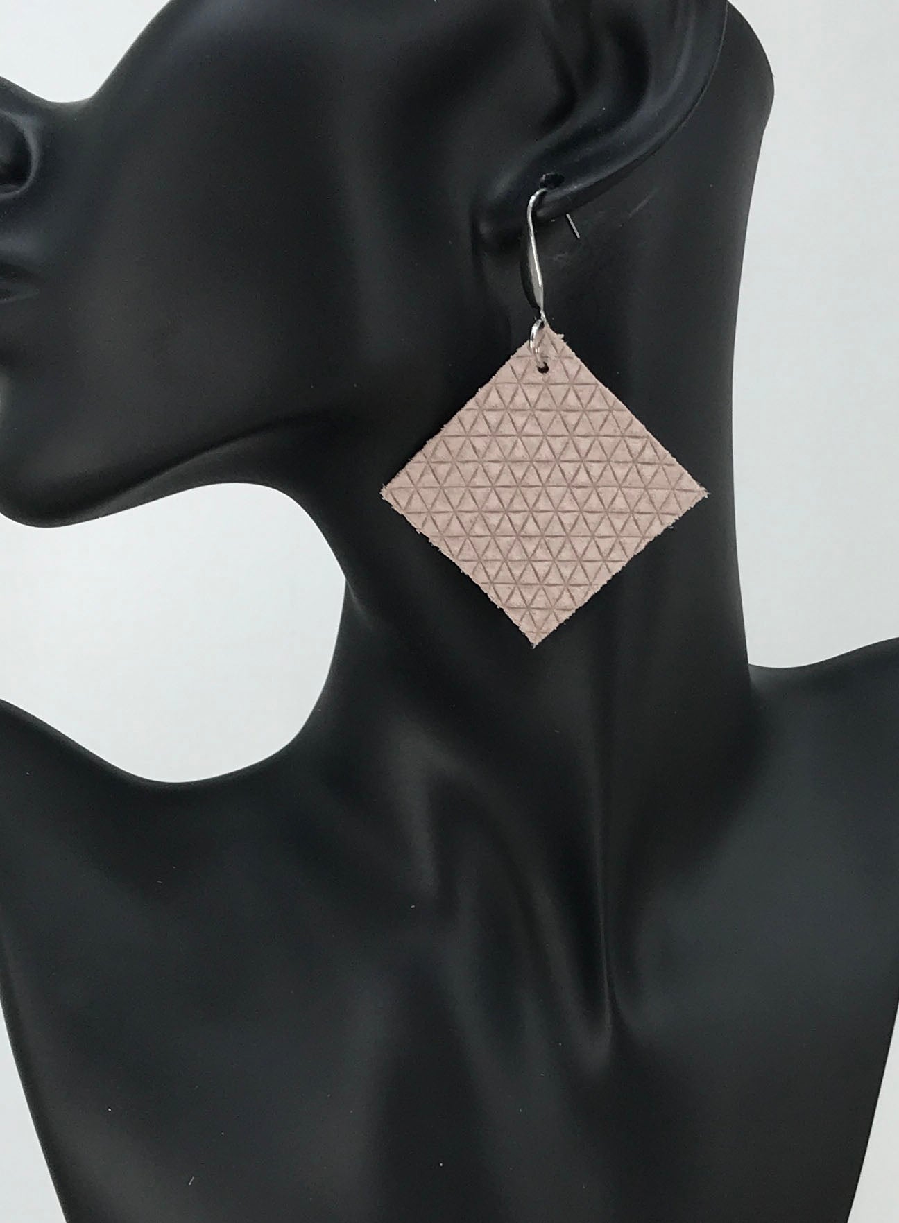 Triangle Firm Italian Leather Earrings - E19-1506