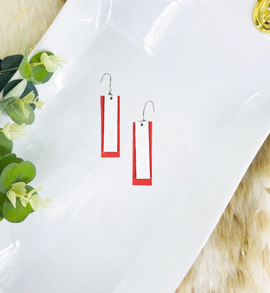 Layered Genuine Leather Earrings - E19-1509