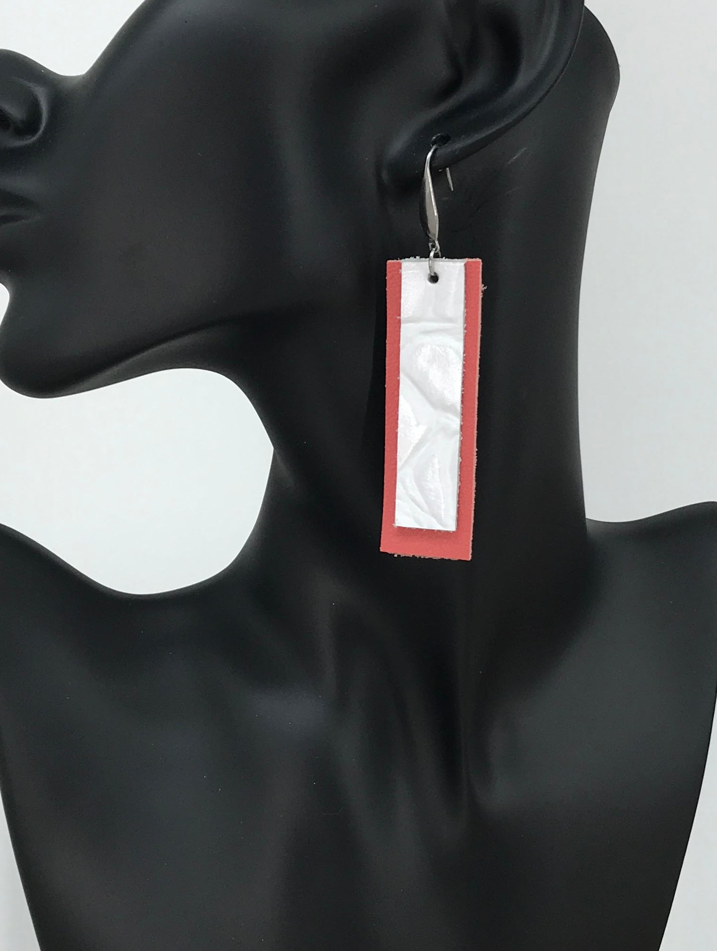 Layered Genuine Leather Earrings - E19-1509