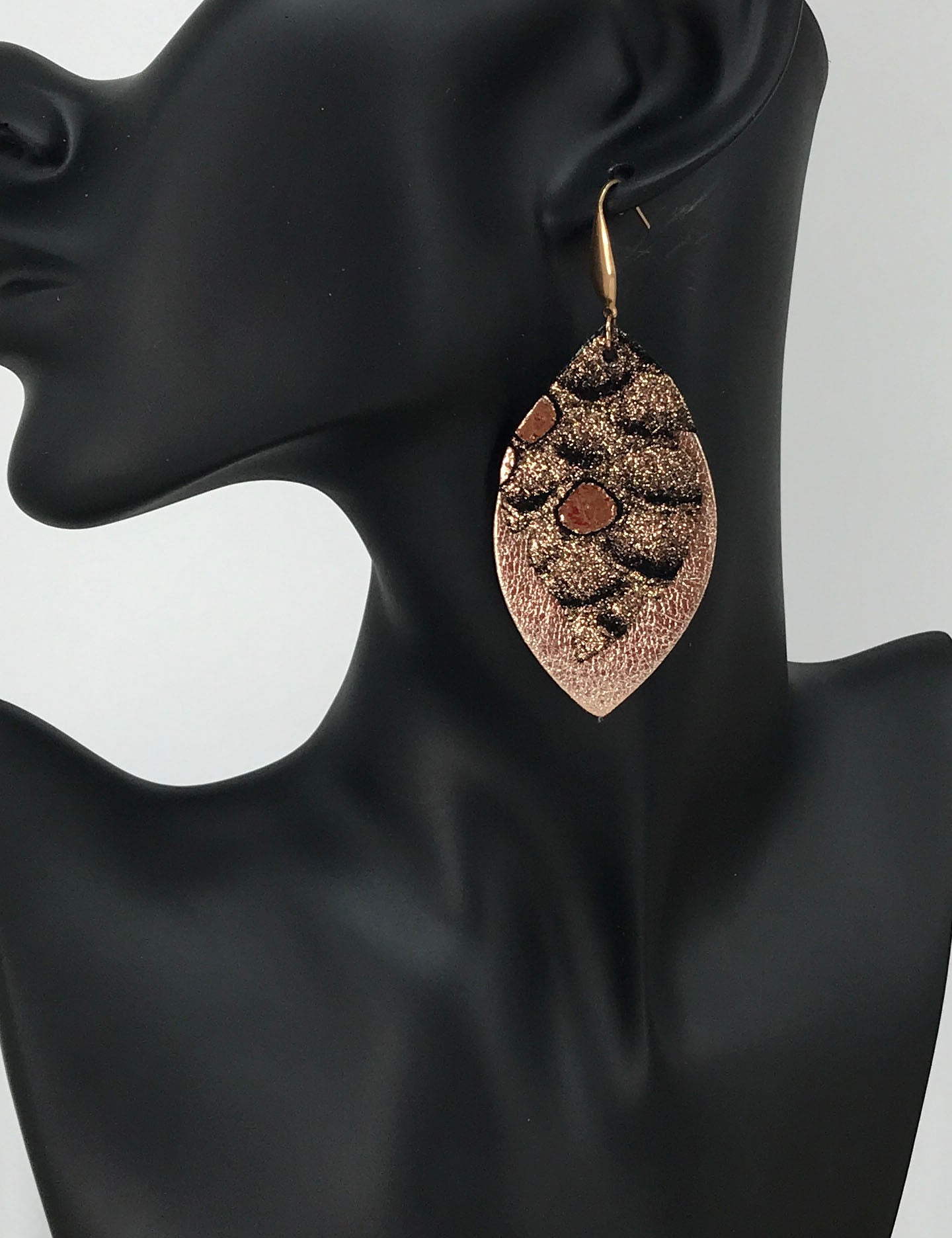 Layered Genuine Leather Earrings - E19-1514
