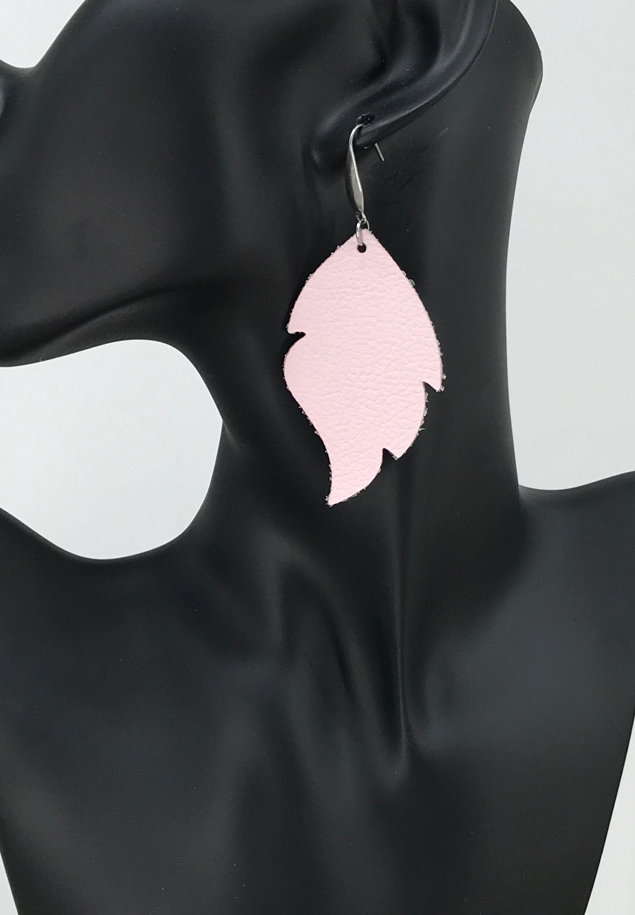 Baby Pink Genuine Leather Earrings - E19-1517