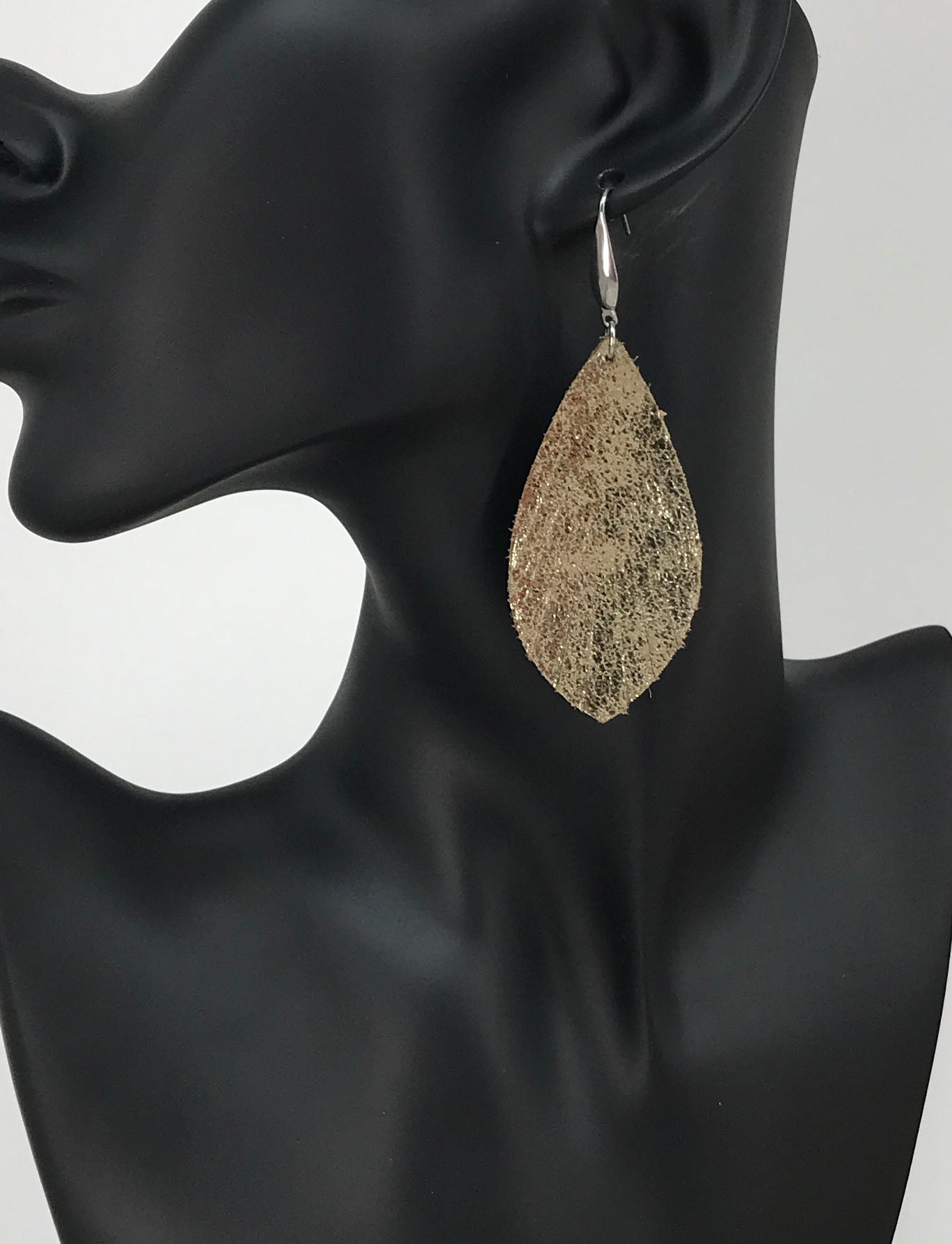 Platinum Goat Leather Earrings - E19-1550