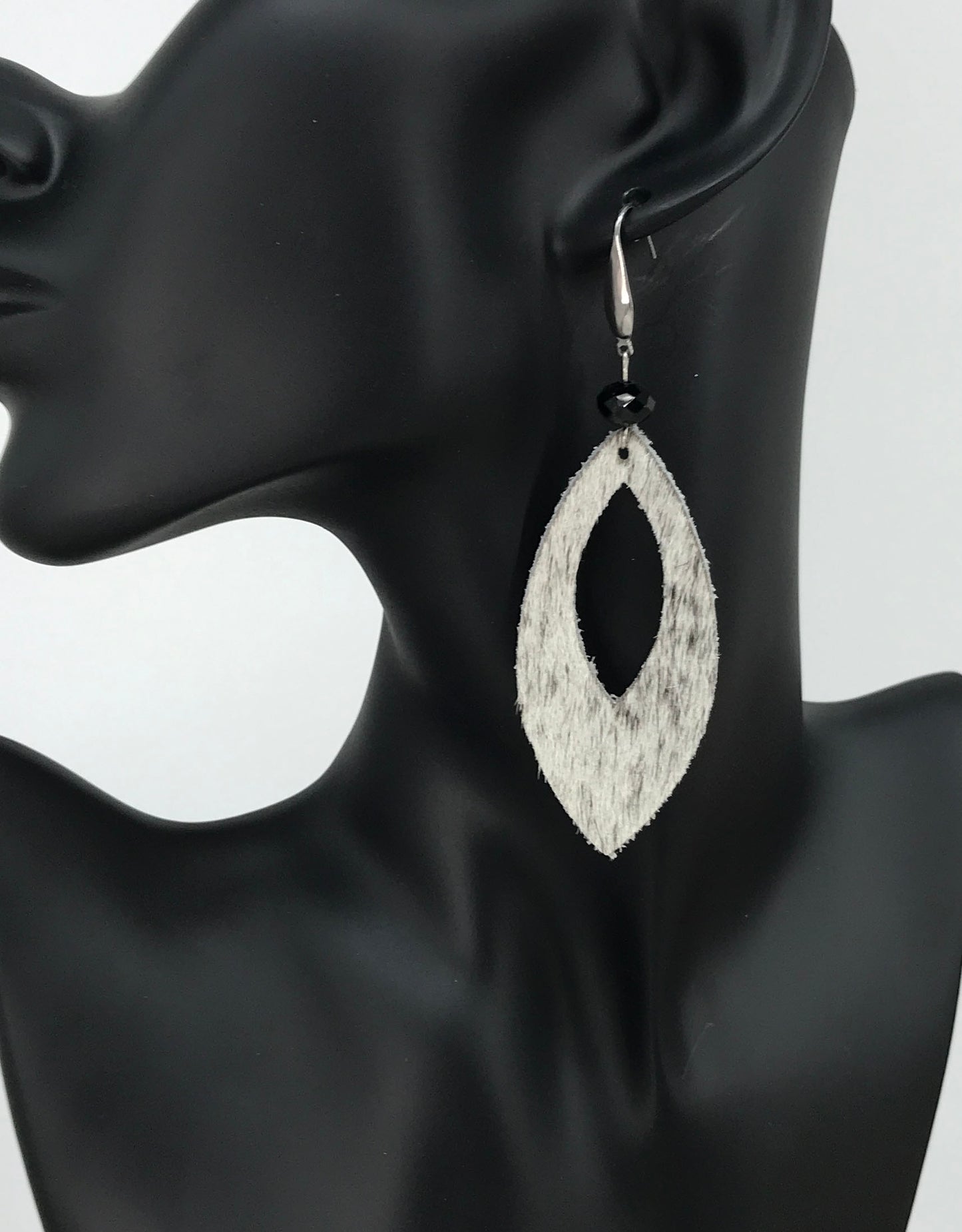 Hair On Leather Earrings - E19-1619