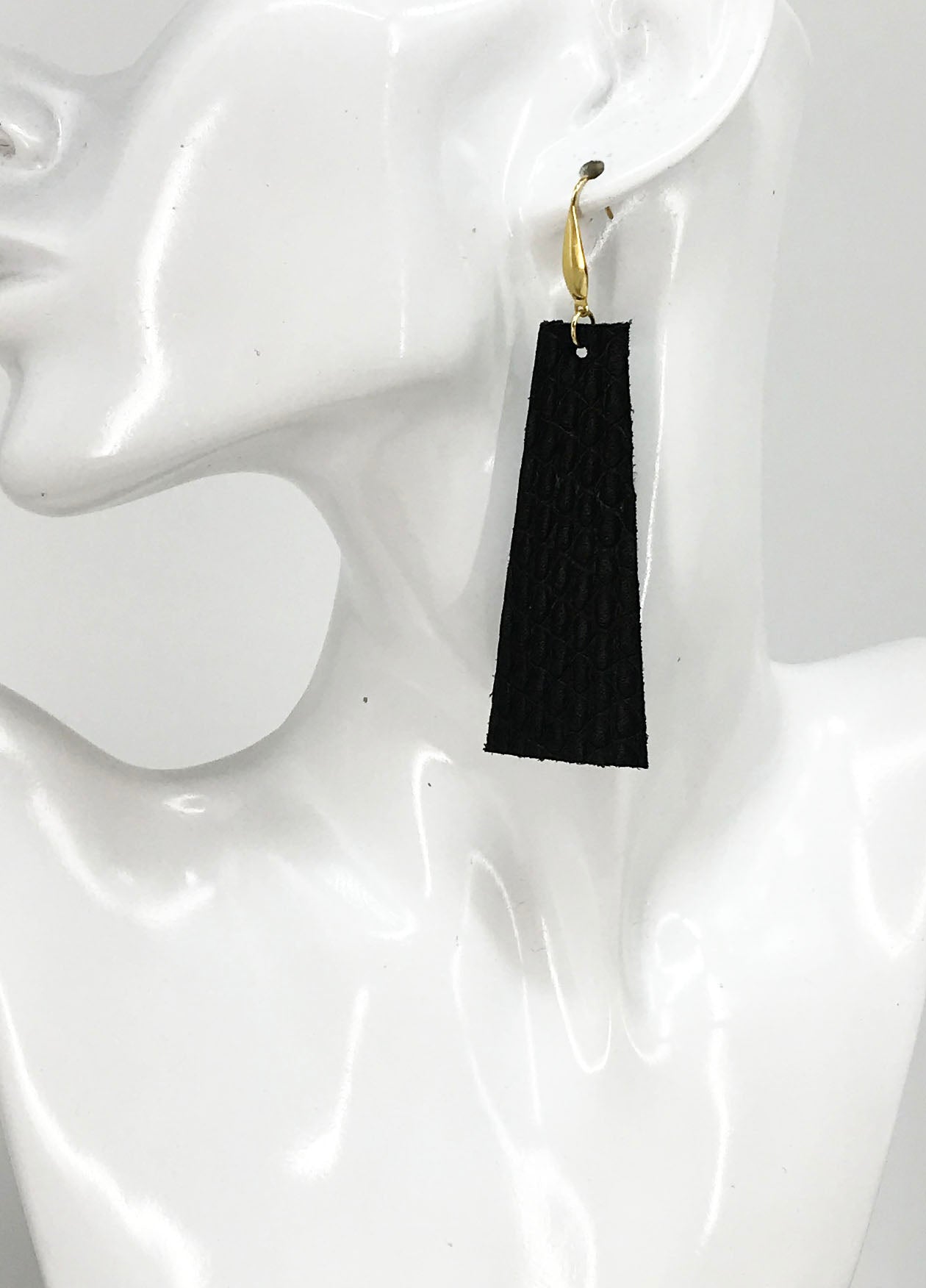 Amazon Cobra Leather Earrings - E19-1626