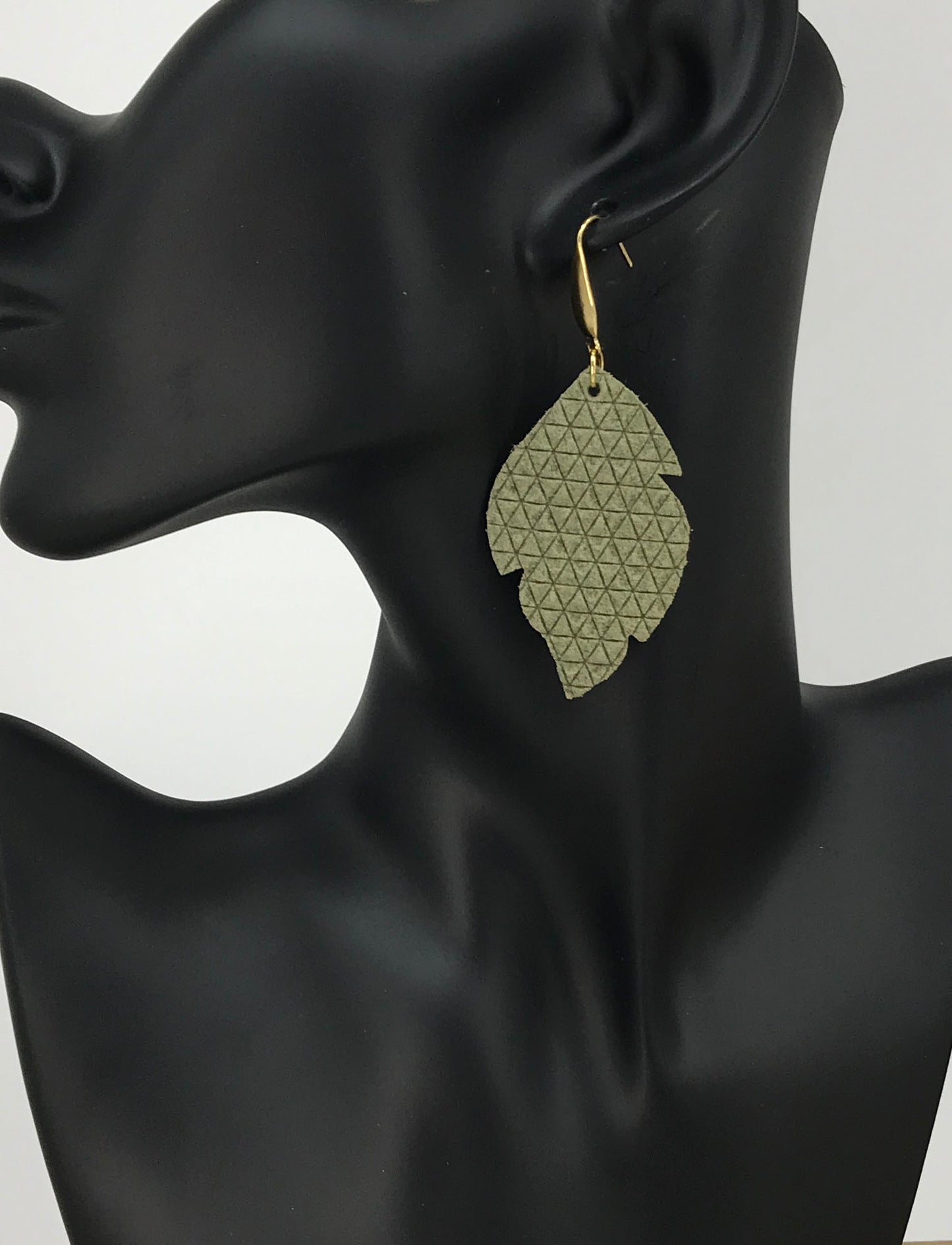 Mini Triagle Italian Leather Earrings - E19-1638