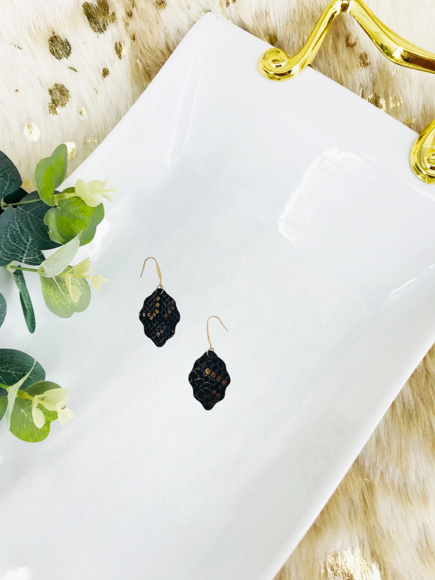 Genuine Leather Earrings - E19-1671
