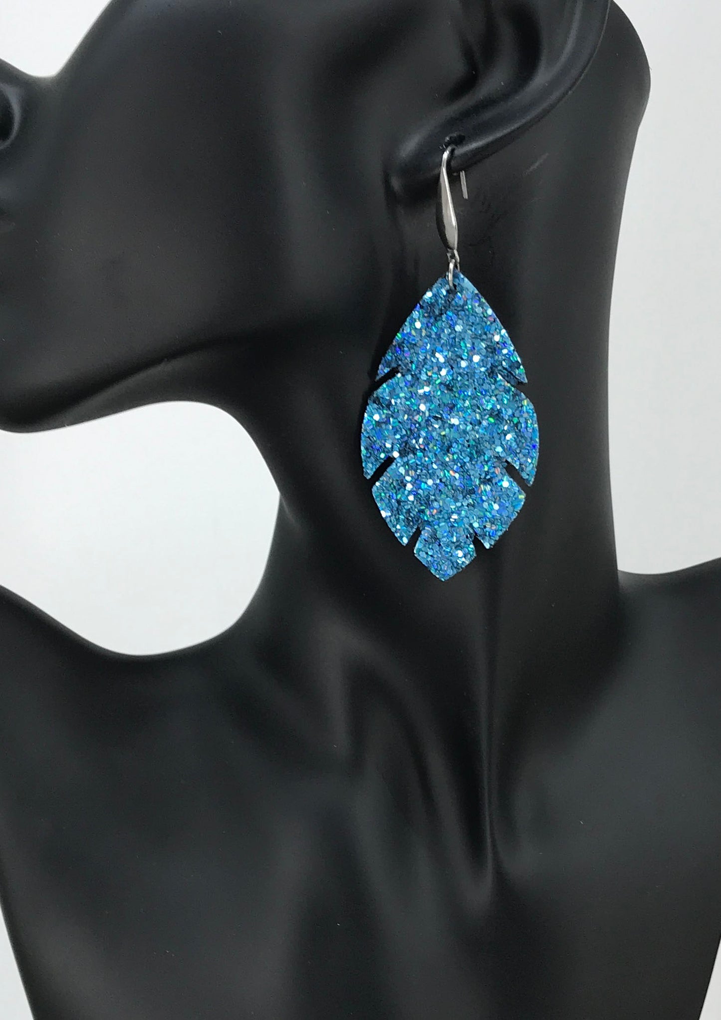 Iceberg Blue Chunky Glitter Earrings - E19-1689