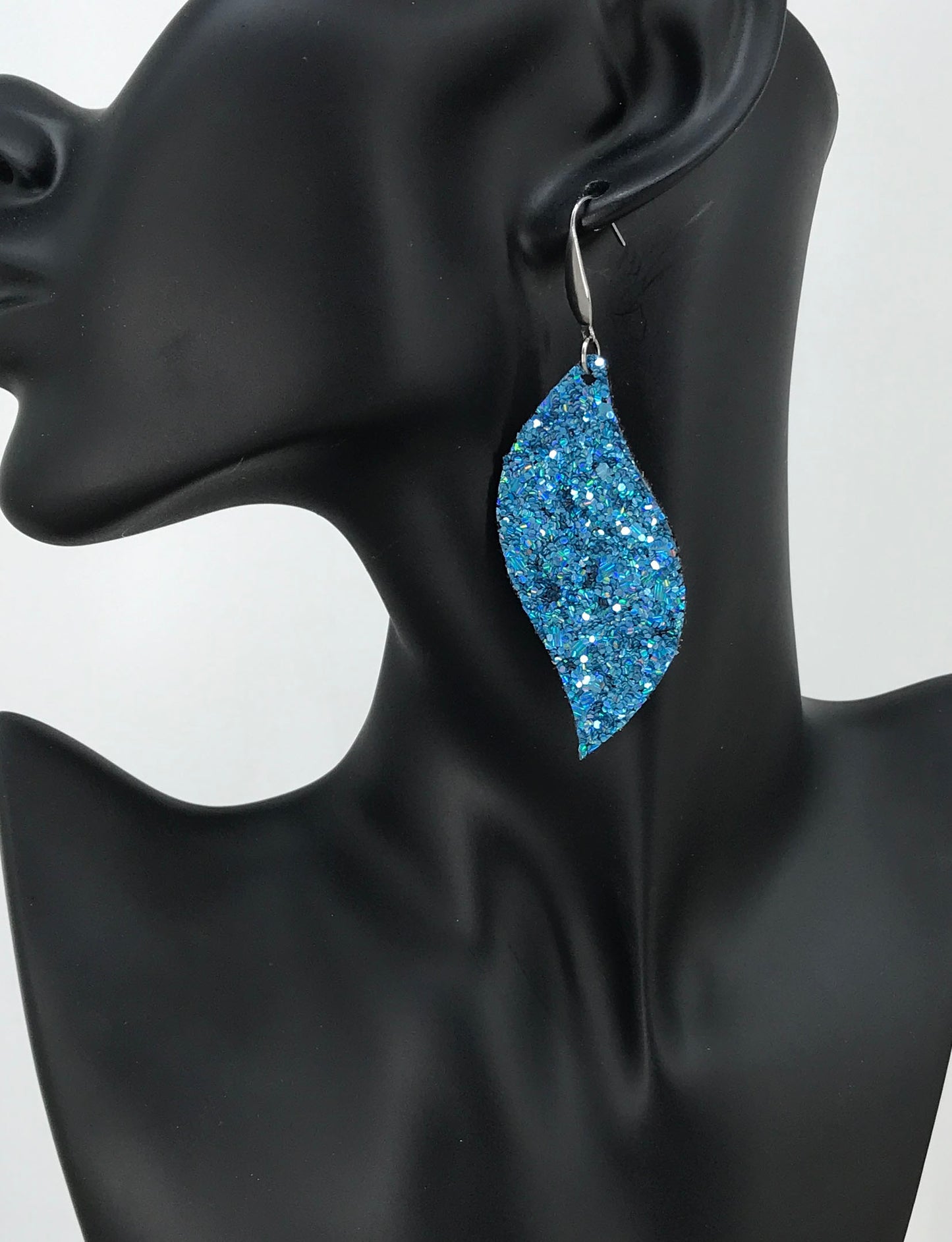 Iceberg Blue Chunky Glitter Earrings - E19-1695