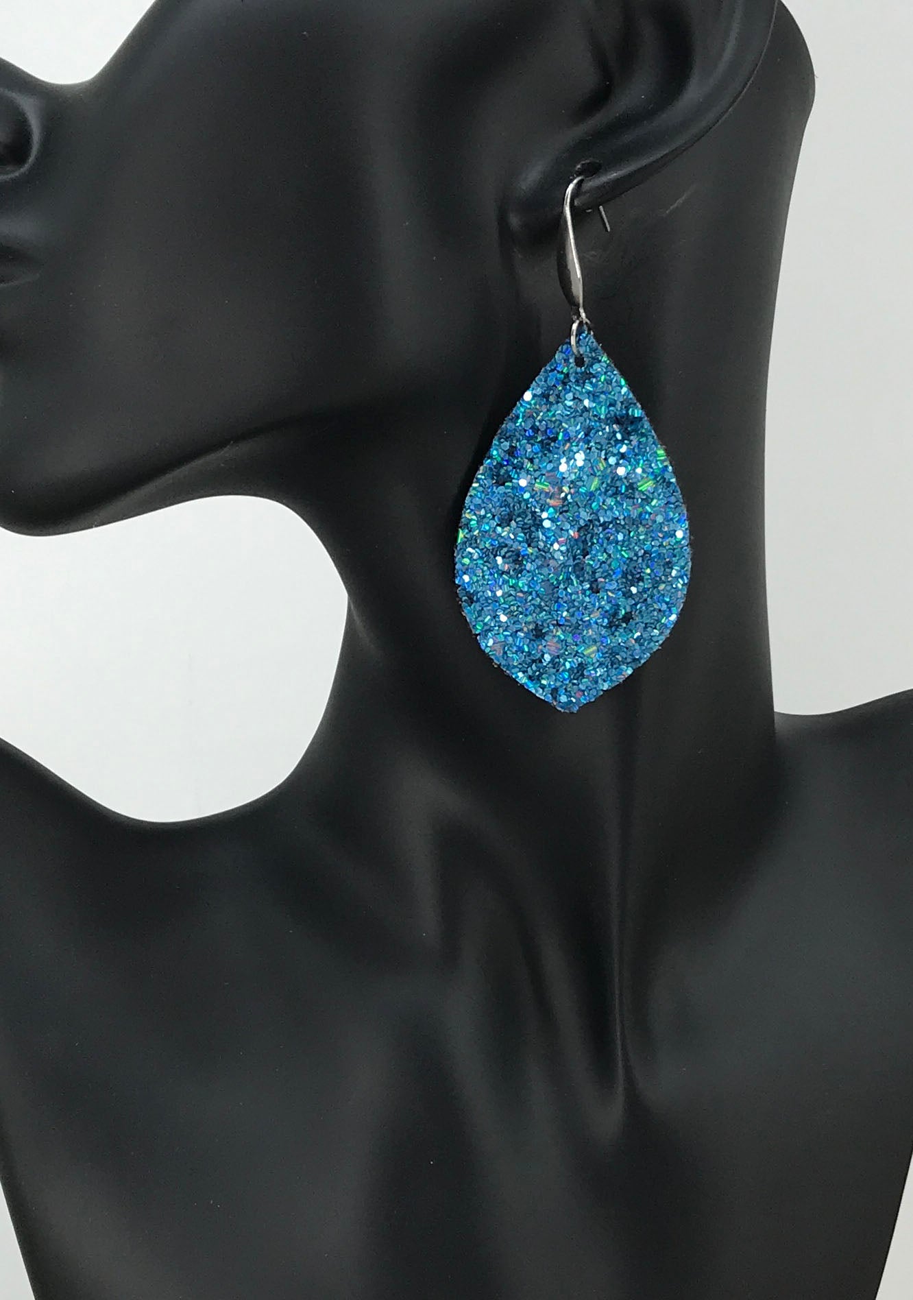 Iceberg Blue Chunky Glitter Earrings - E19-1705