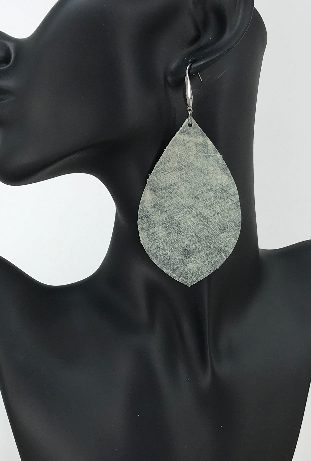 Distressed Leather Earrings - E19-1855