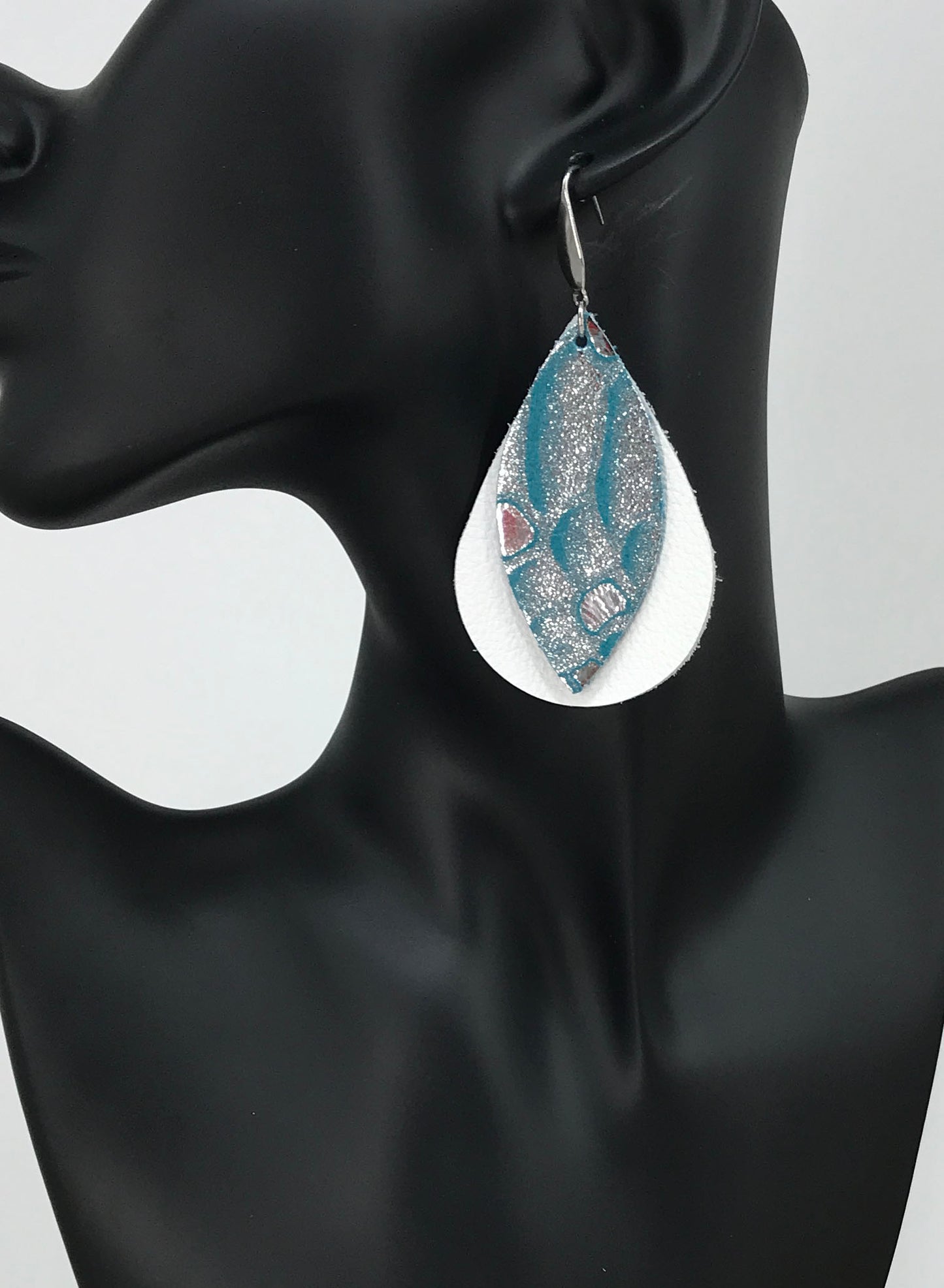 Layered Genuine Leather Earrings - E19-1880