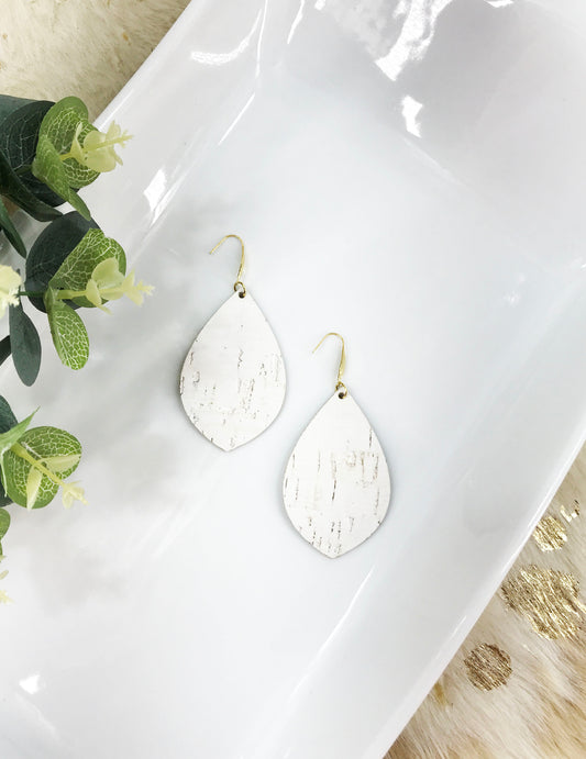 Off White Birch Cork Leather Earrings - E19-1900