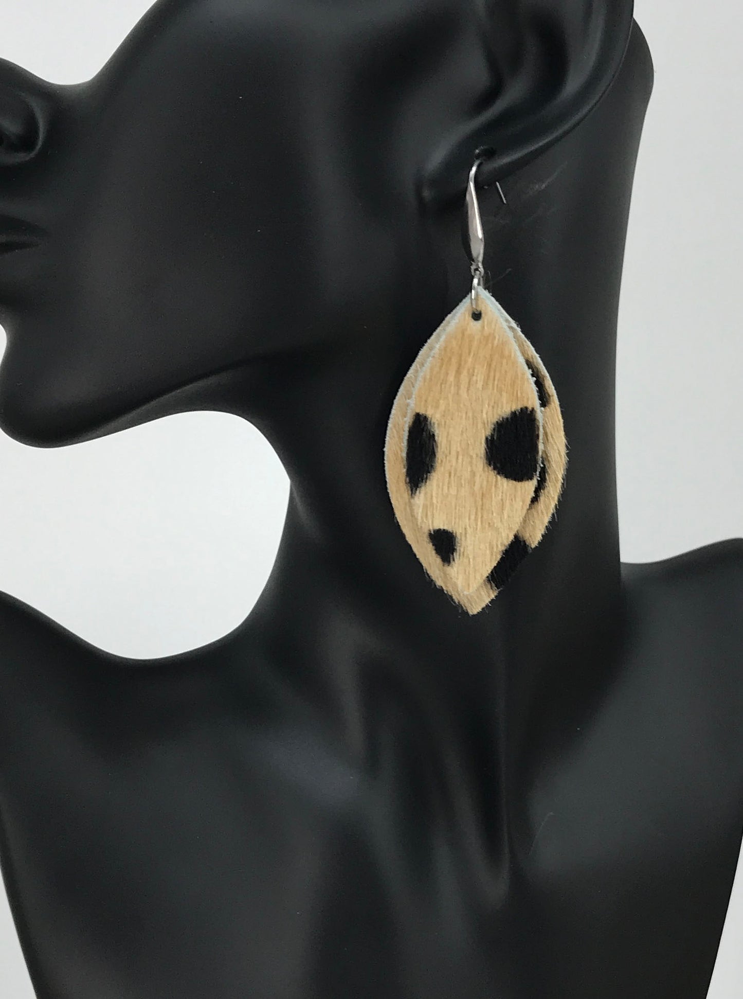 Canyon Cheetah Layered Marquise Earrings