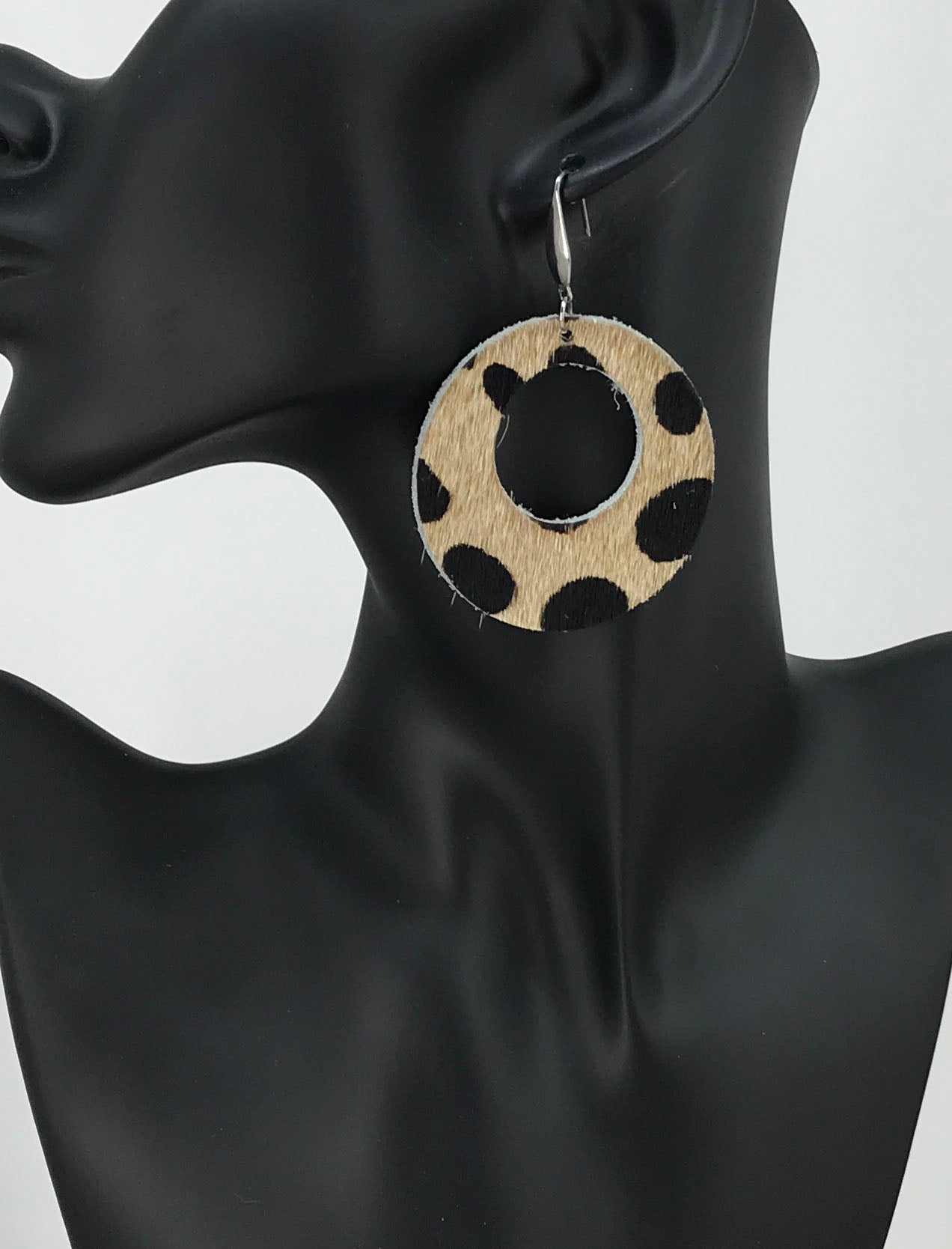 Canyon Cheetah Open Circle Earrings