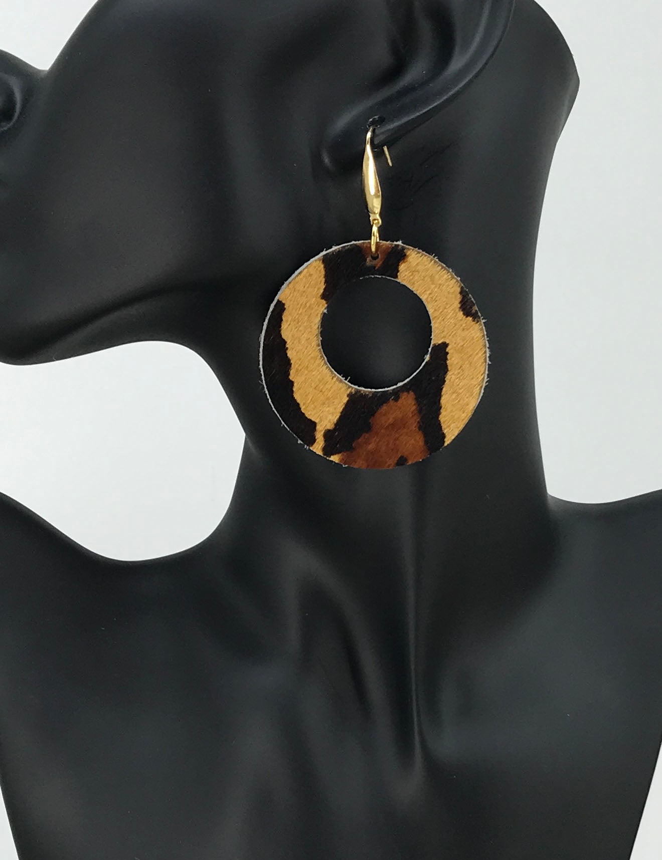 Golden Prowl Open Circle Earrings