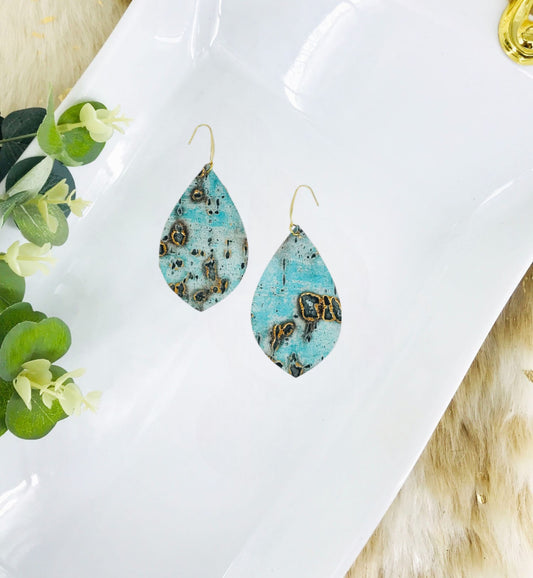 Driftwood Embossed Leather Earrings - E19-1979