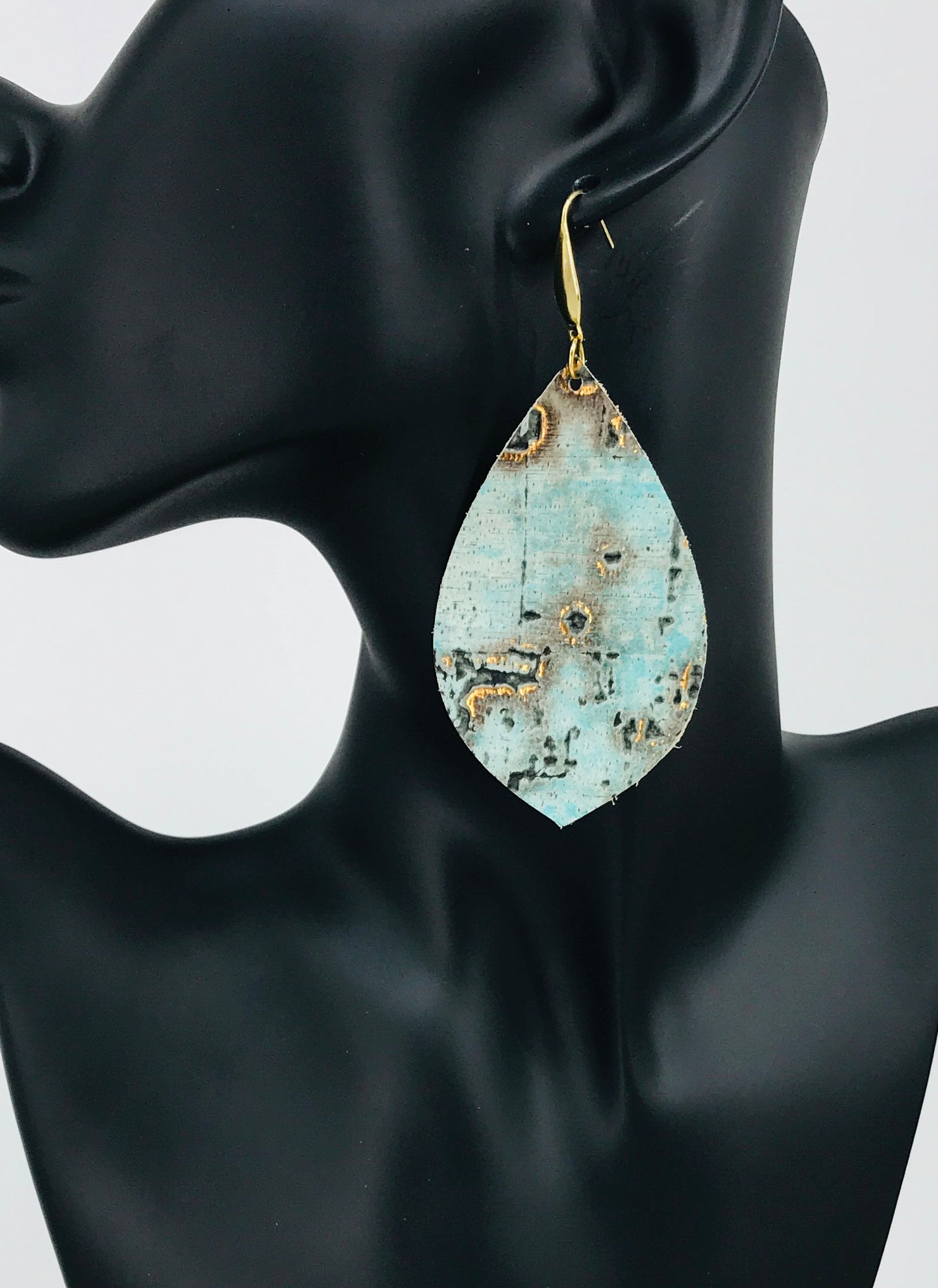 Driftwood Embossed Leather Earrings - E19-1979