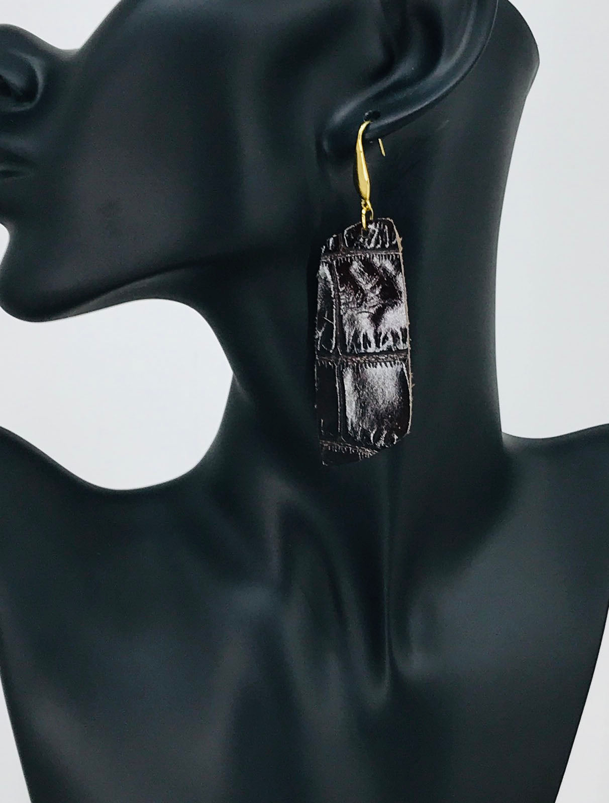 Alligator Bar Drop Earrings
