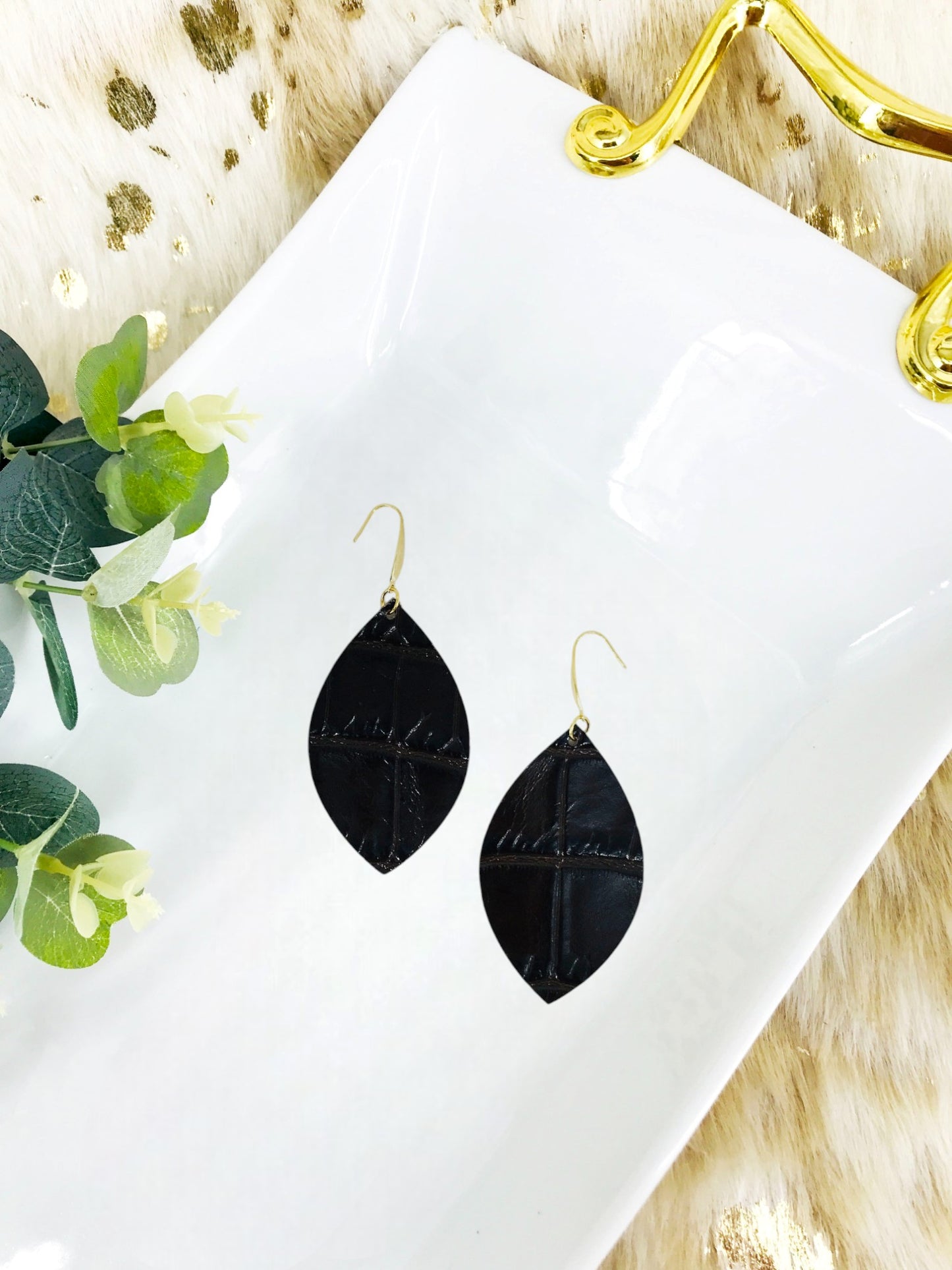 Genuine Leather Earrings - E19-1991