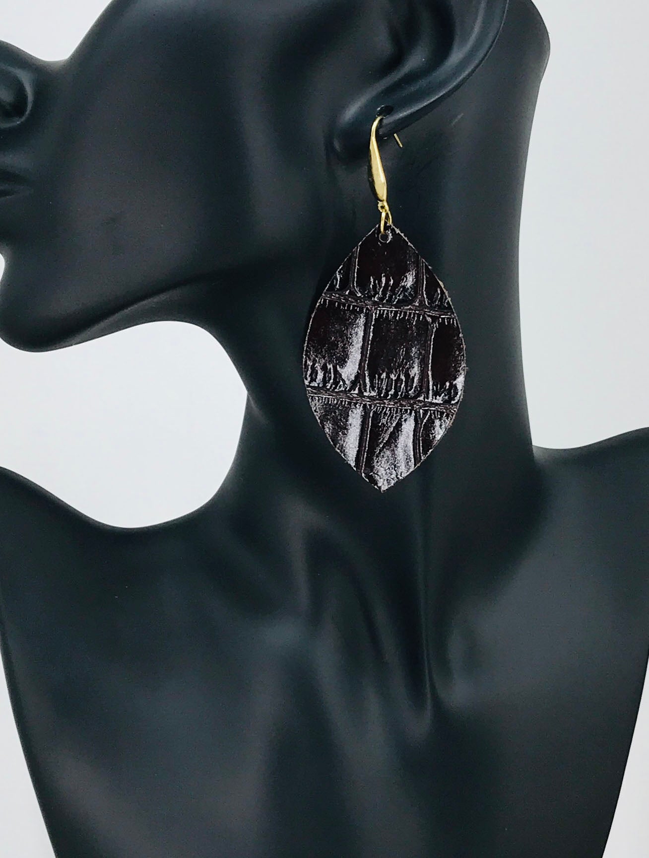 Alligator Leaf Drop Earrings
