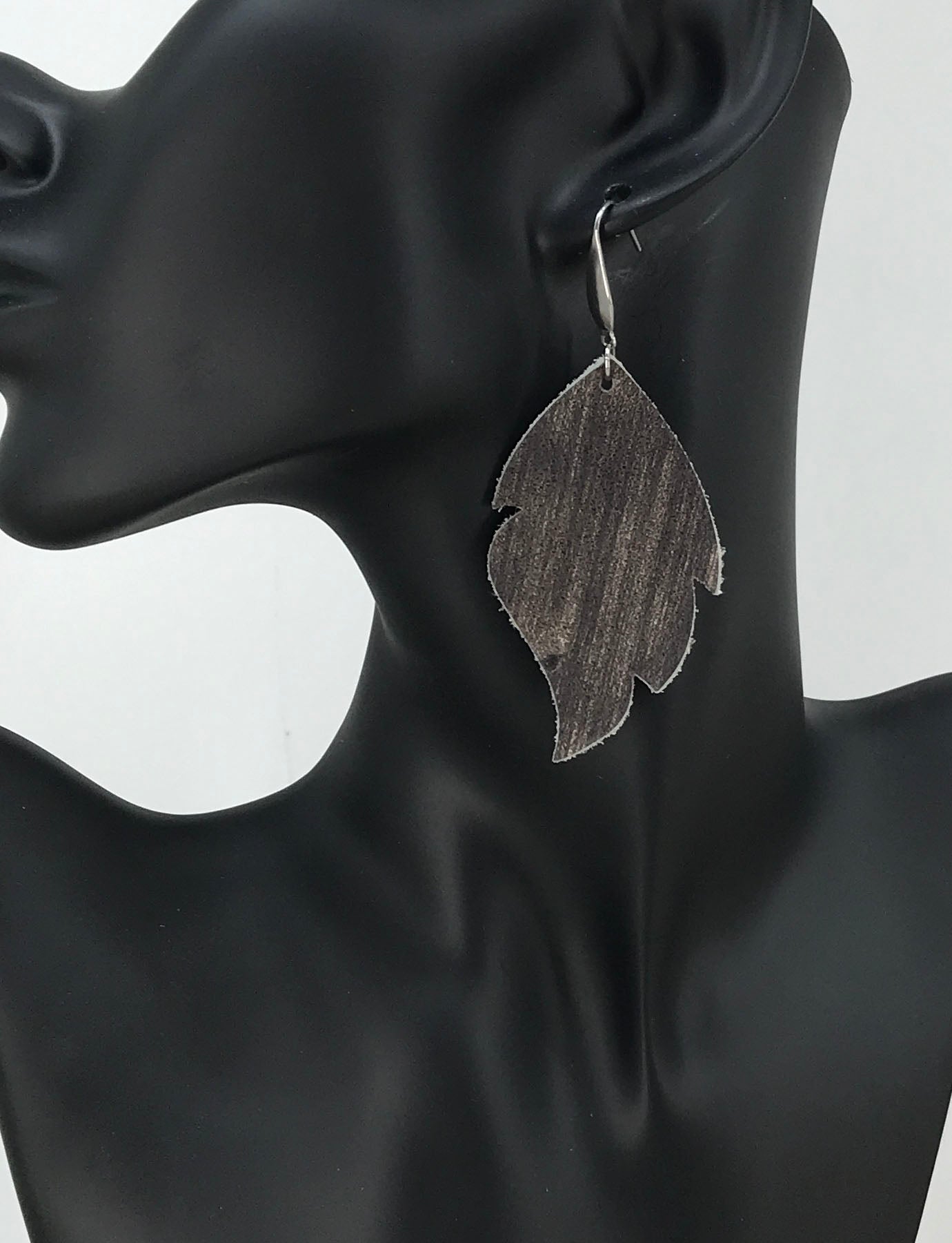Bronze Genuine Leather Earrings - E19-1994