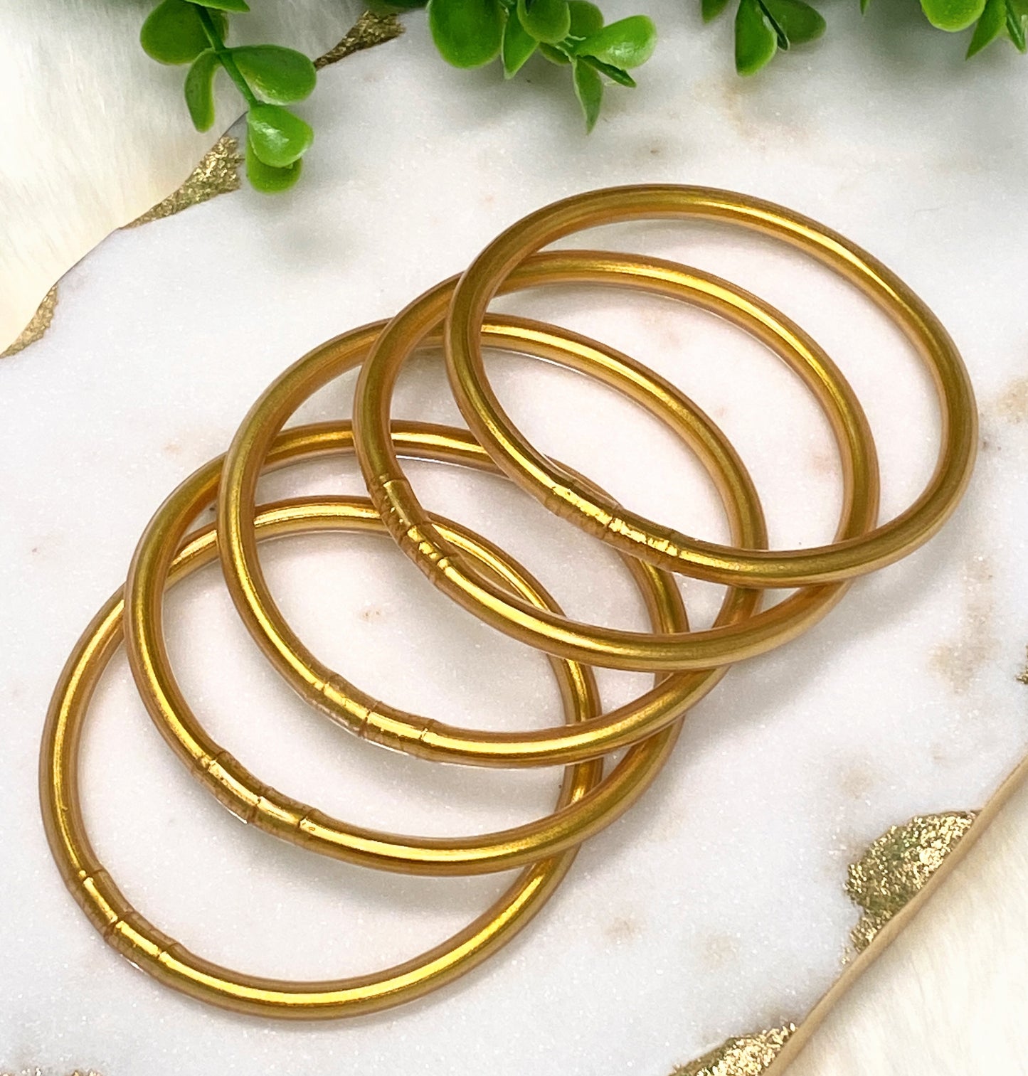 Solid Gold Silicone Bracelets