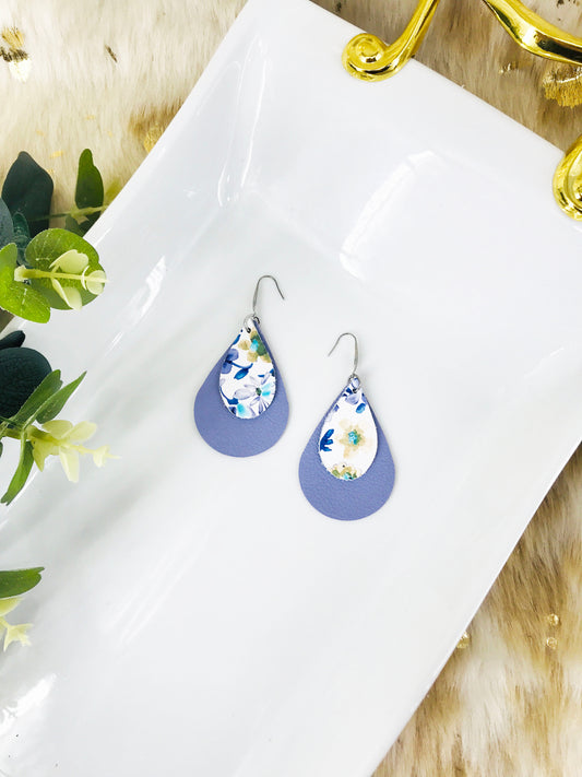 Lilac Genuine Leather Earrings - E19-204