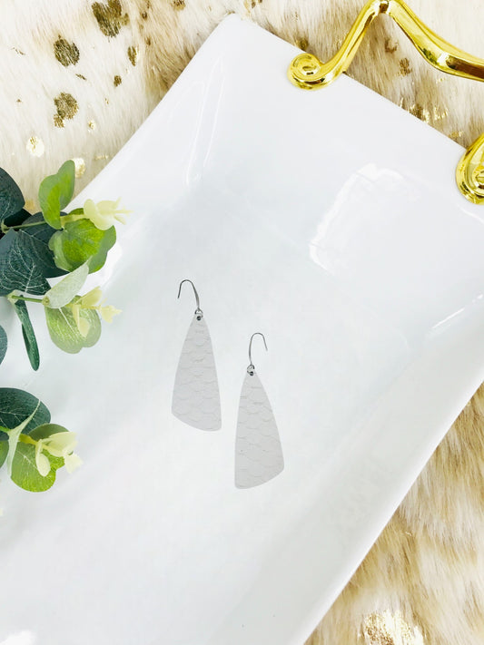 Gray Snake Leather Earrings - E19-2154