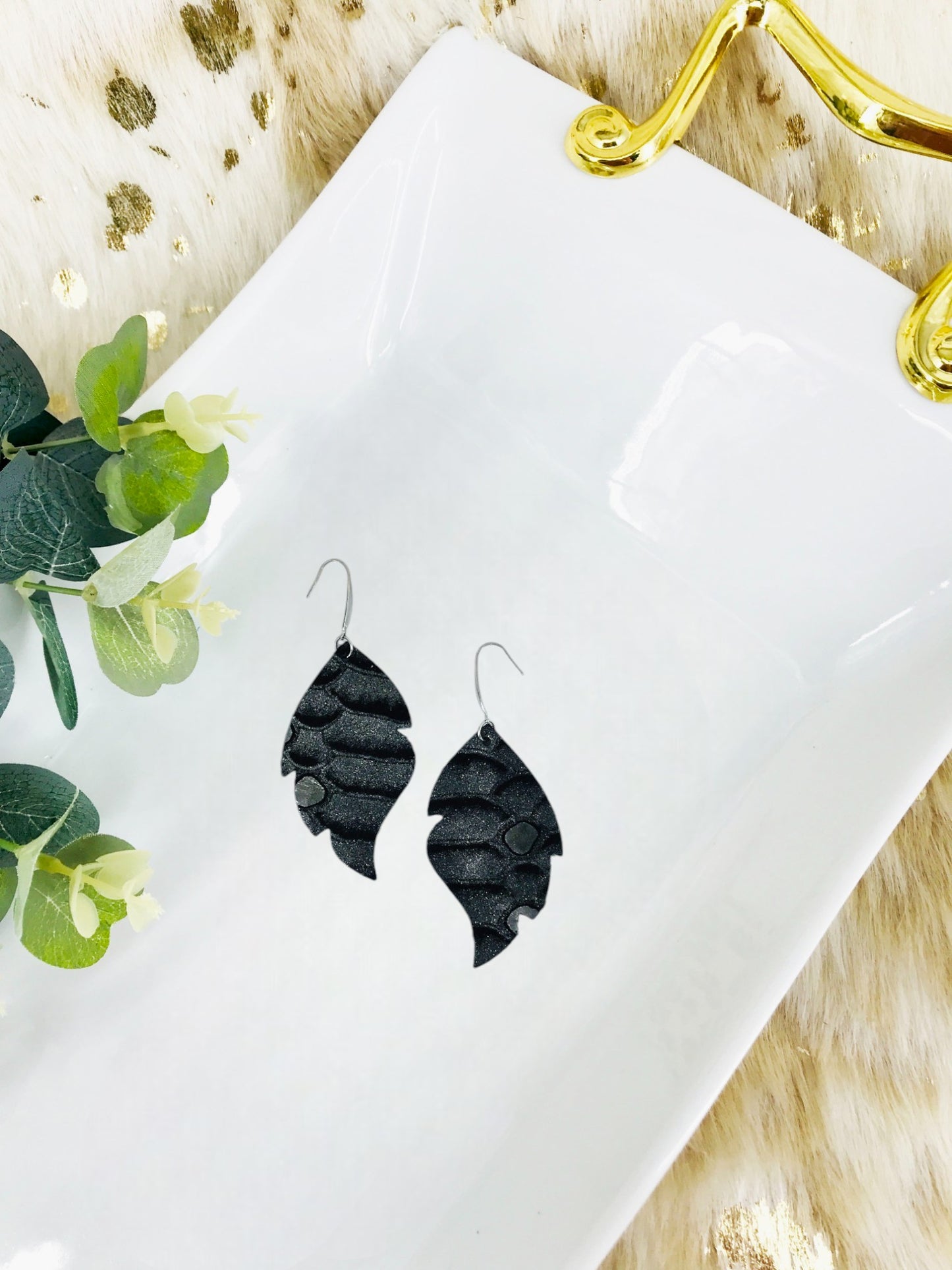 Genuine Leather Earrings - E19-2158