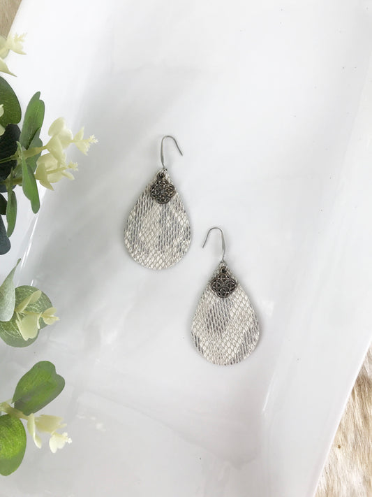 Genuine Snake Leather Earrings - E19-232