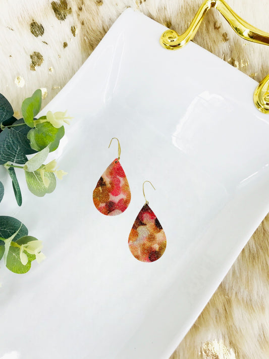 Fine Glitter on Leather Earrings - E19-2455
