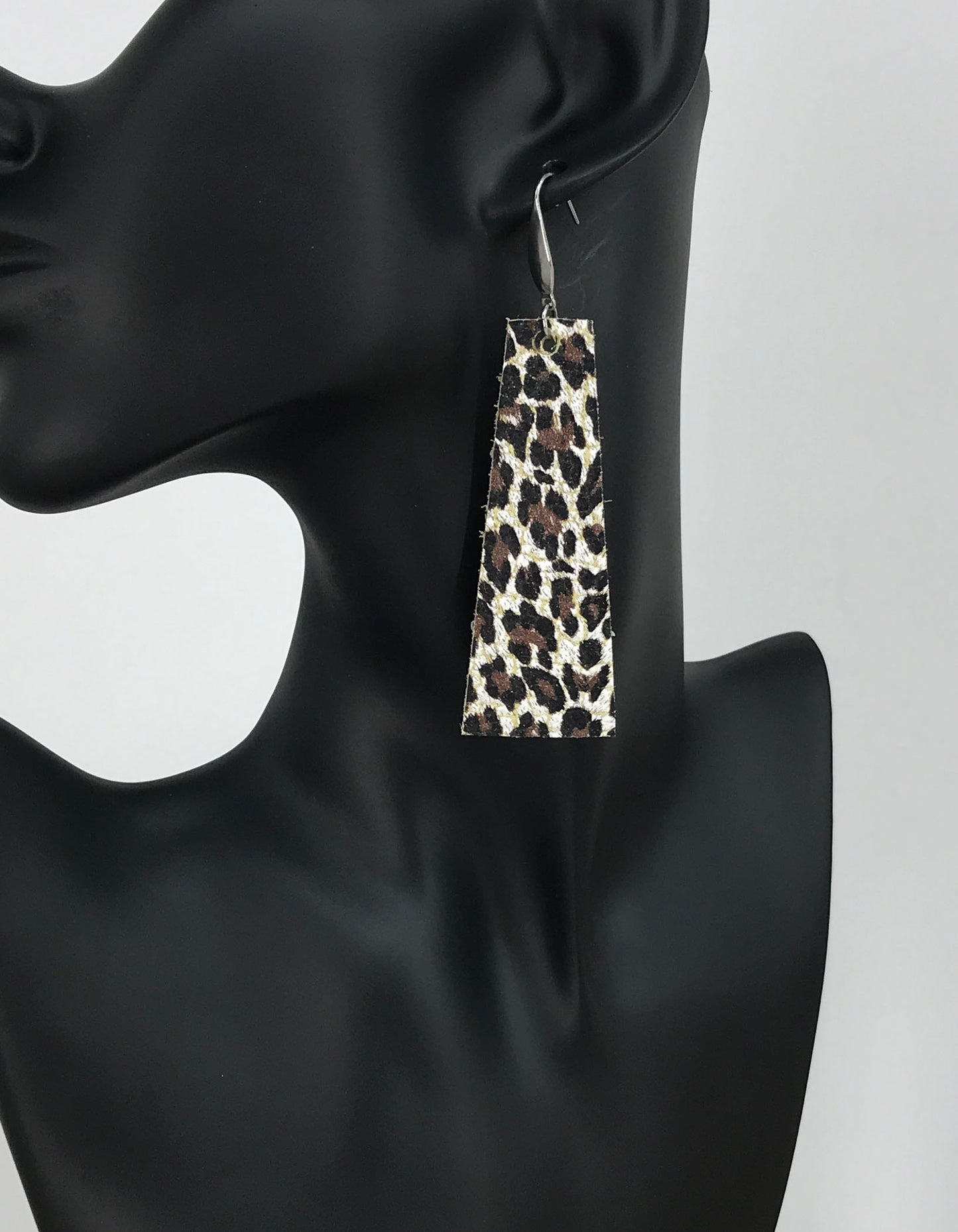 Baby Chocolate Cheetah Statement Dangle Earrings
