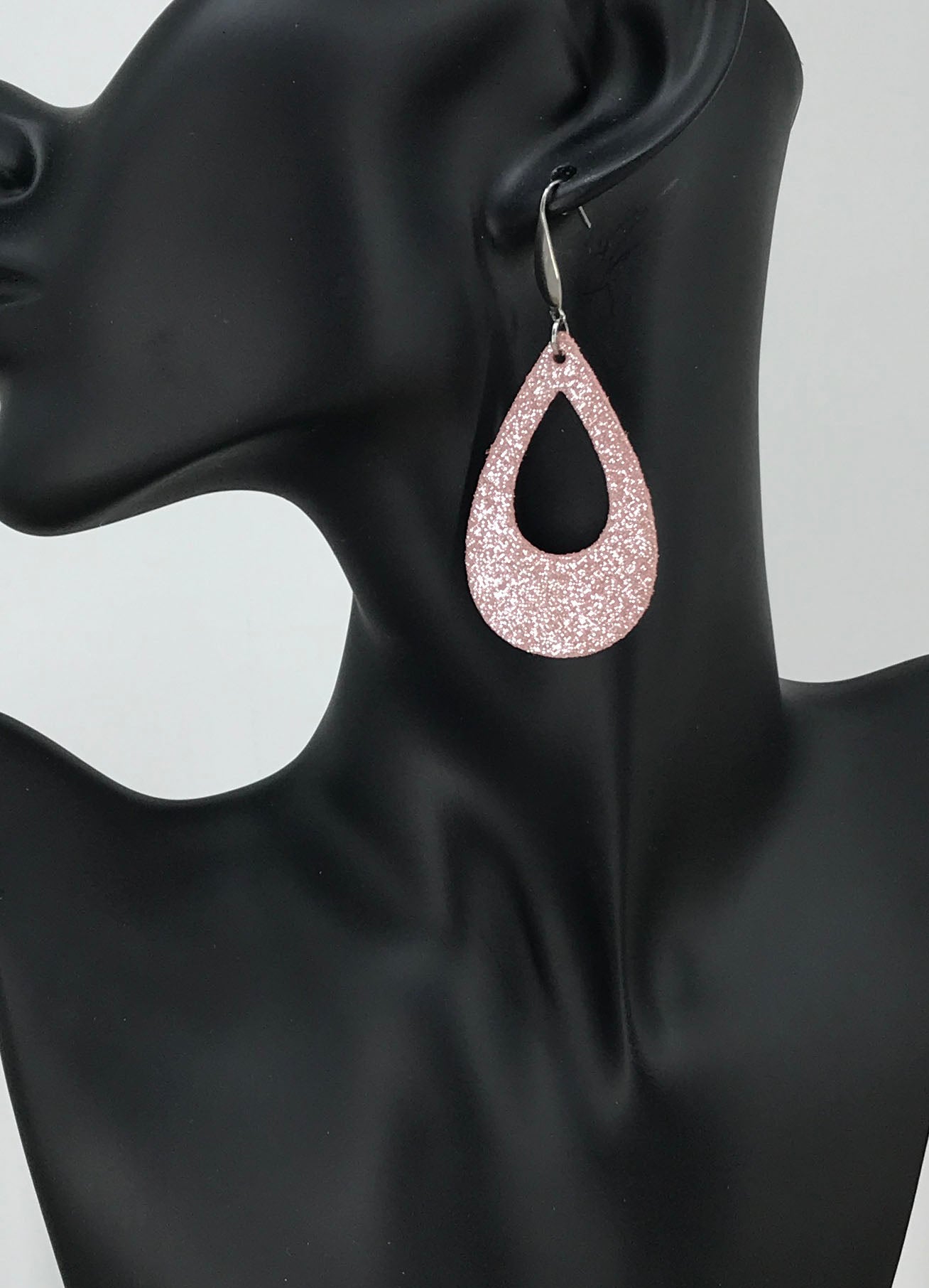 Pink Genuine Leather Earrings - E19-2595
