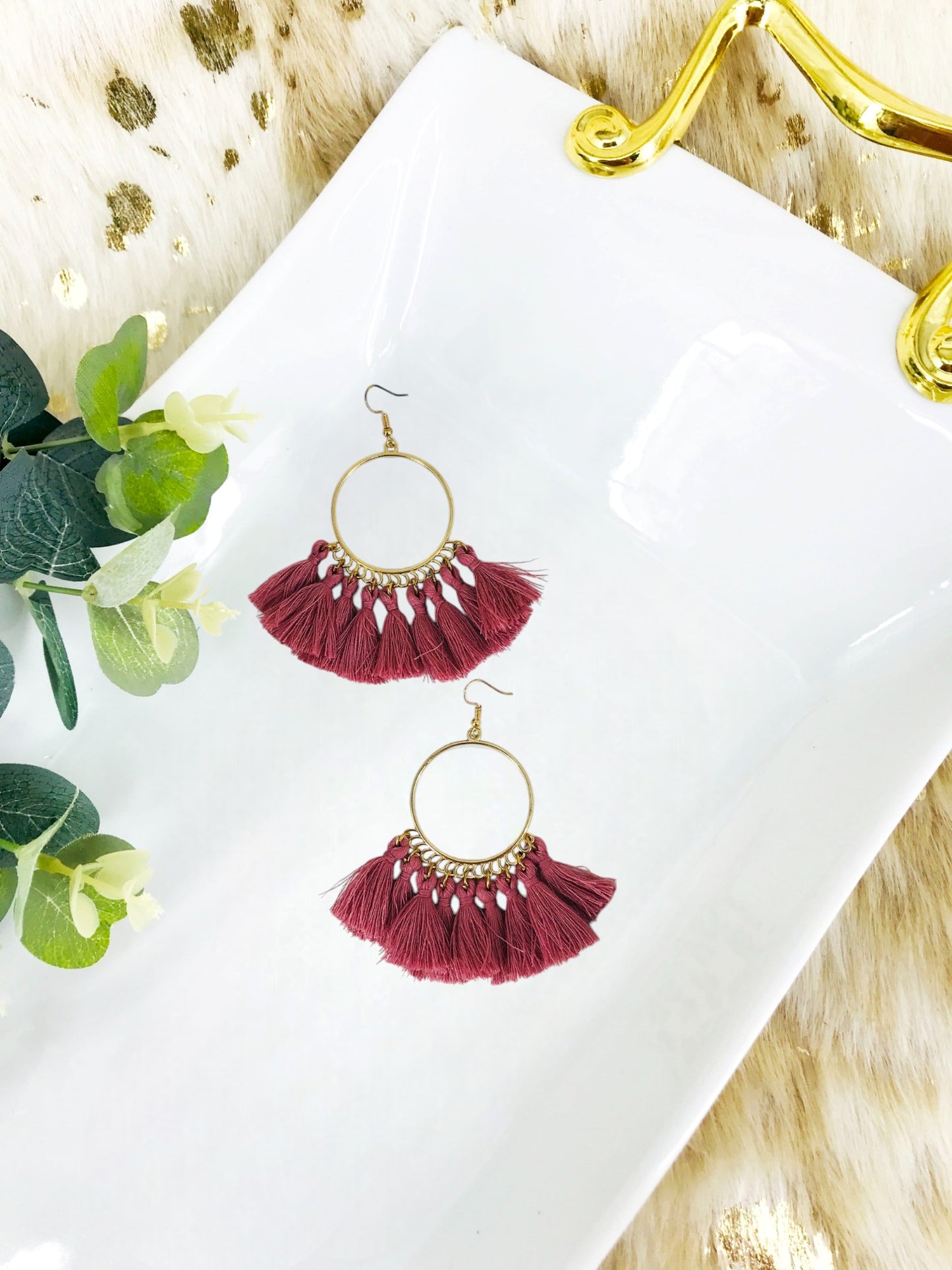 Bohemian Tassel Hoop Earrings - E19-2739