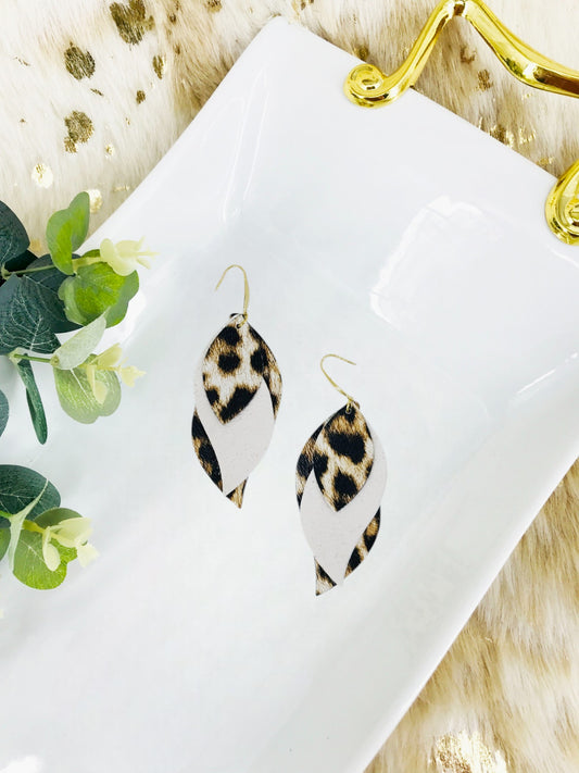 Leopard Faux Leather Layered Earrings - E19-2861
