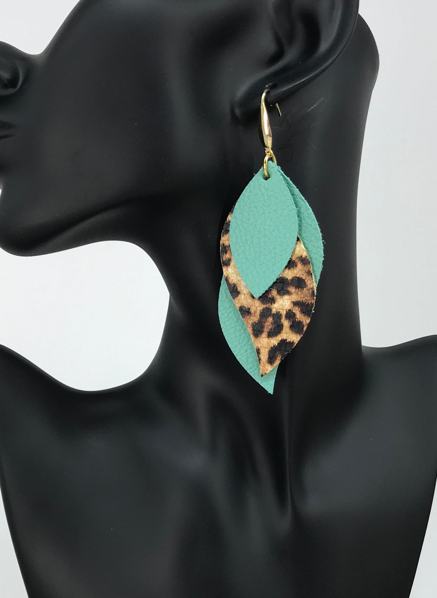 Aqua Wild Side Layered Earrings